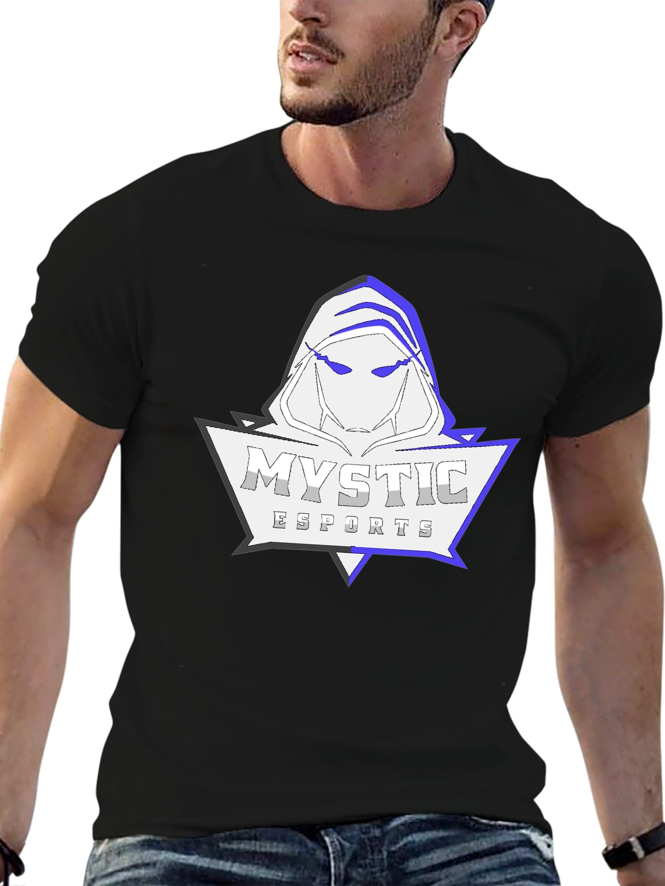 Mystic Esports Graphic Print Black T-Shirt