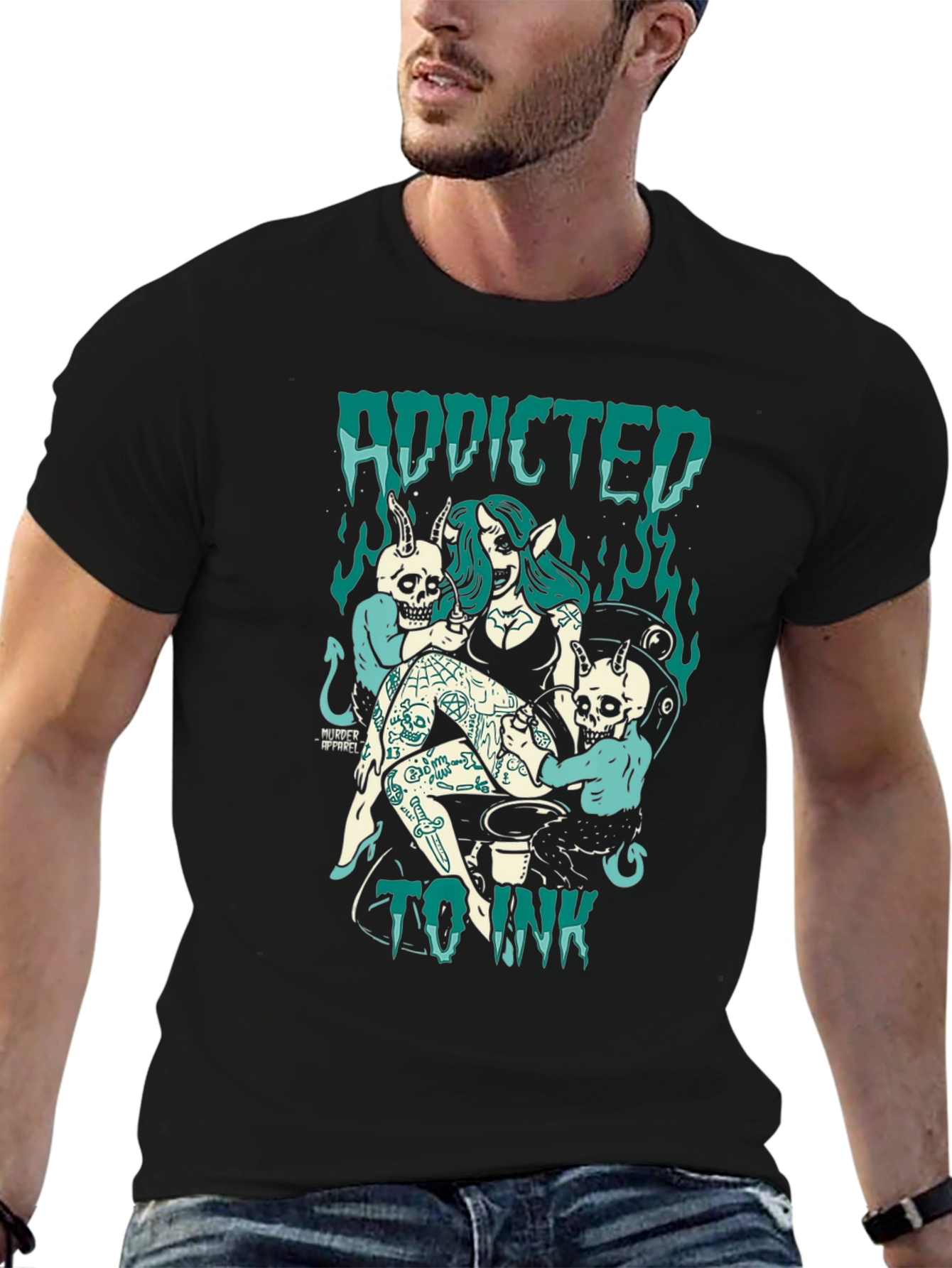 Addicted to Ink Graphic Tee - Black T-Shirt