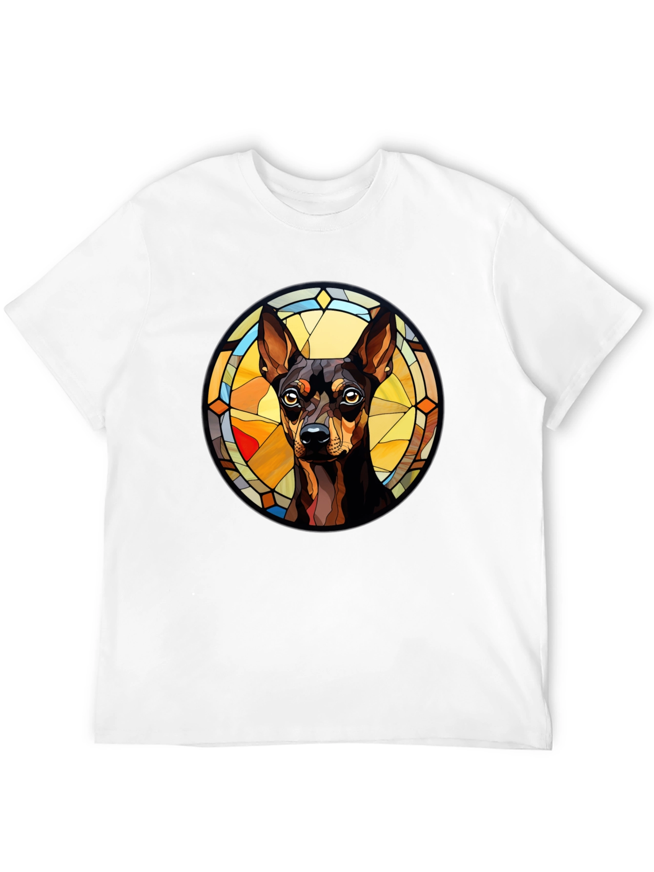 Dog Breed Stained Glass Style Graphic Tee