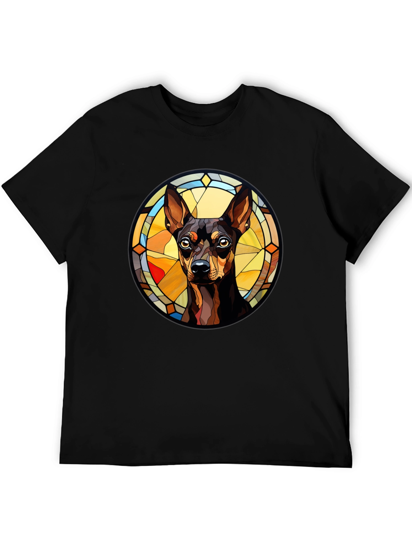 Dog Breed Stained Glass Style Graphic Tee