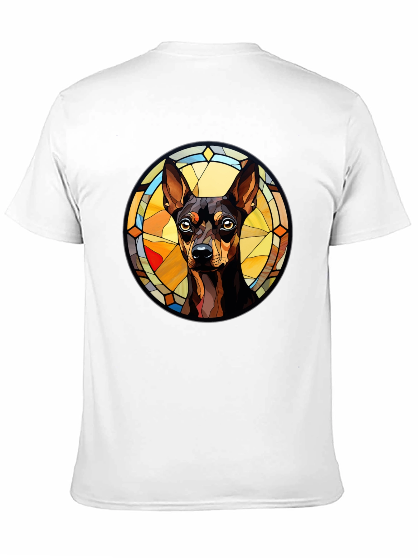 Dog Breed Stained Glass Style Graphic Tee