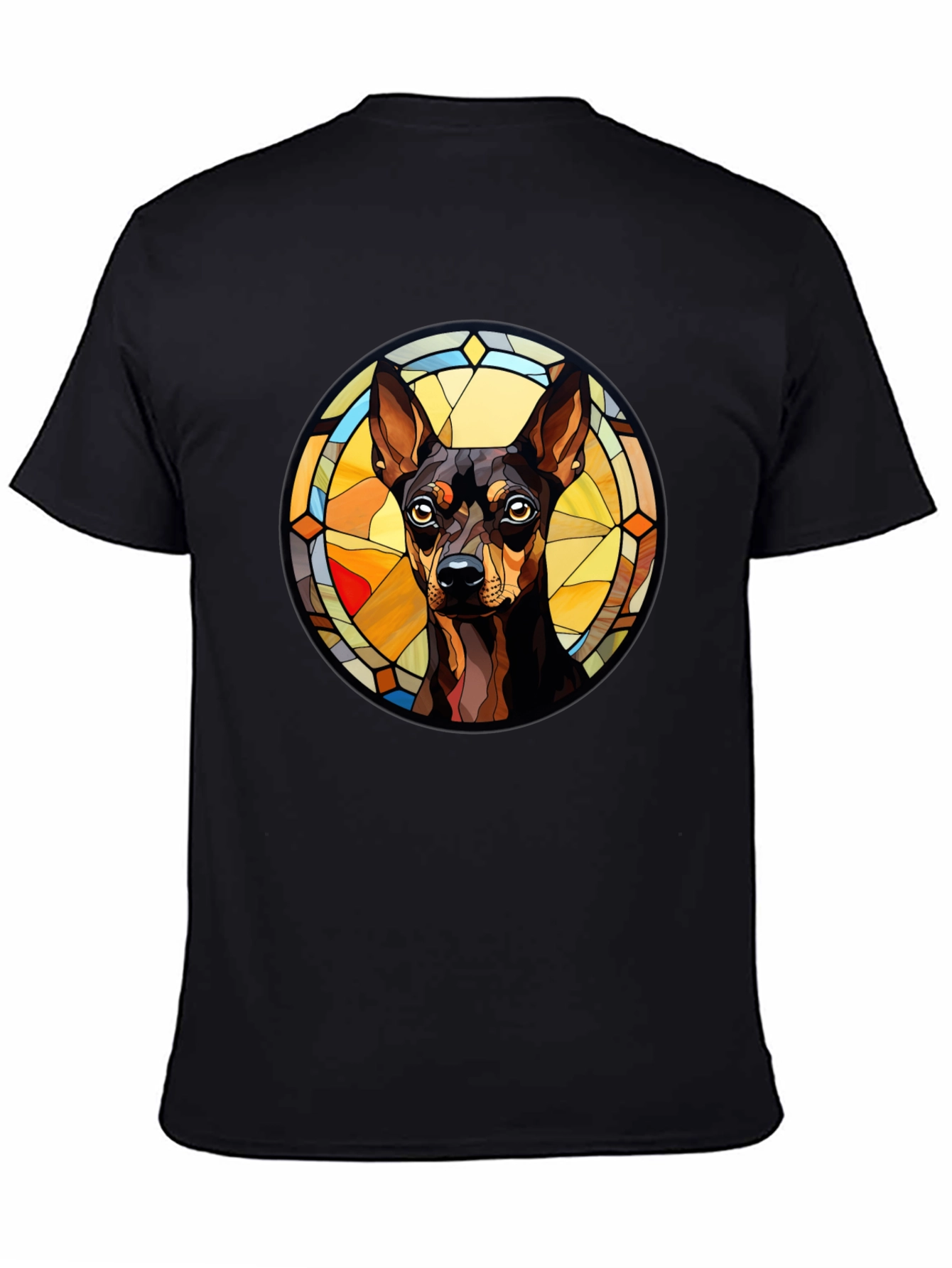 Dog Breed Stained Glass Style Graphic Tee