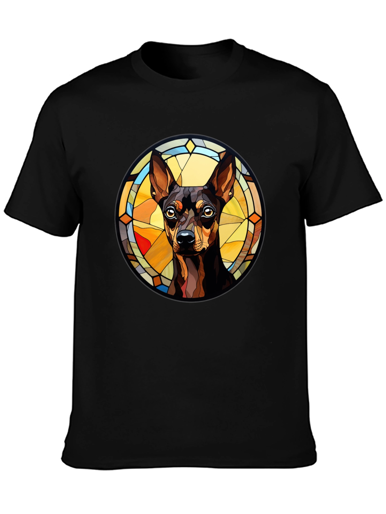 Dog Breed Stained Glass Style Graphic Tee