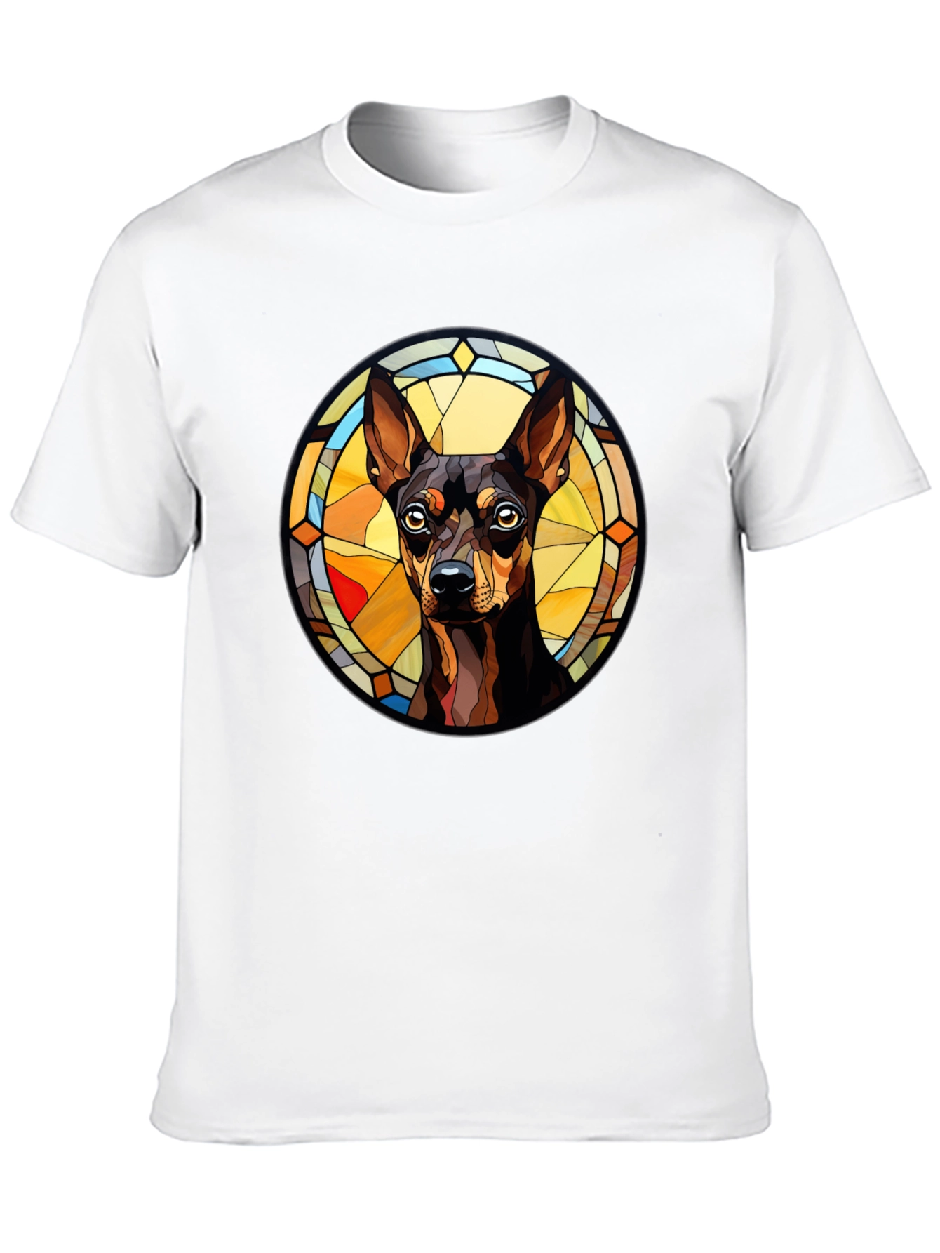 Dog Breed Stained Glass Style Graphic Tee