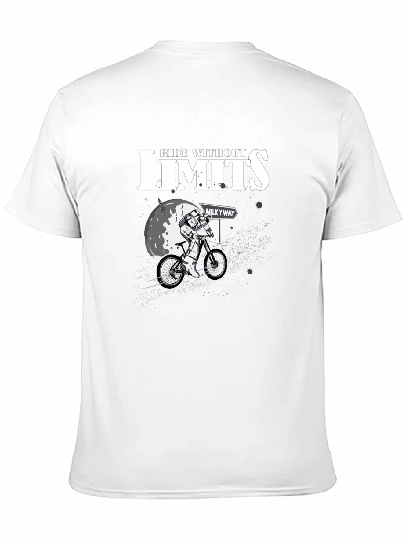 Ride Without Limits T-Shirt - Astronaut Bike Design