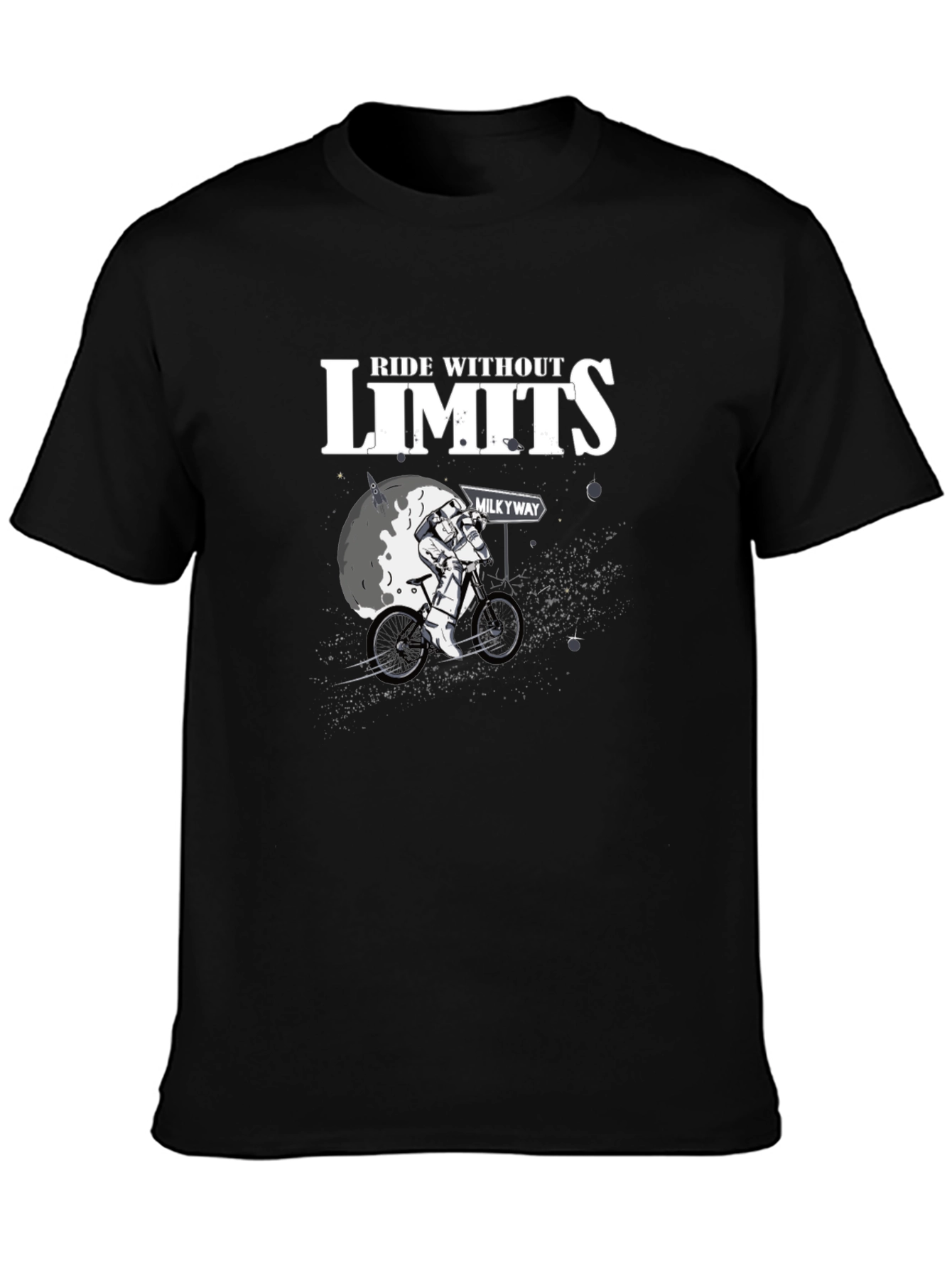 Ride Without Limits T-Shirt - Astronaut Bike Design