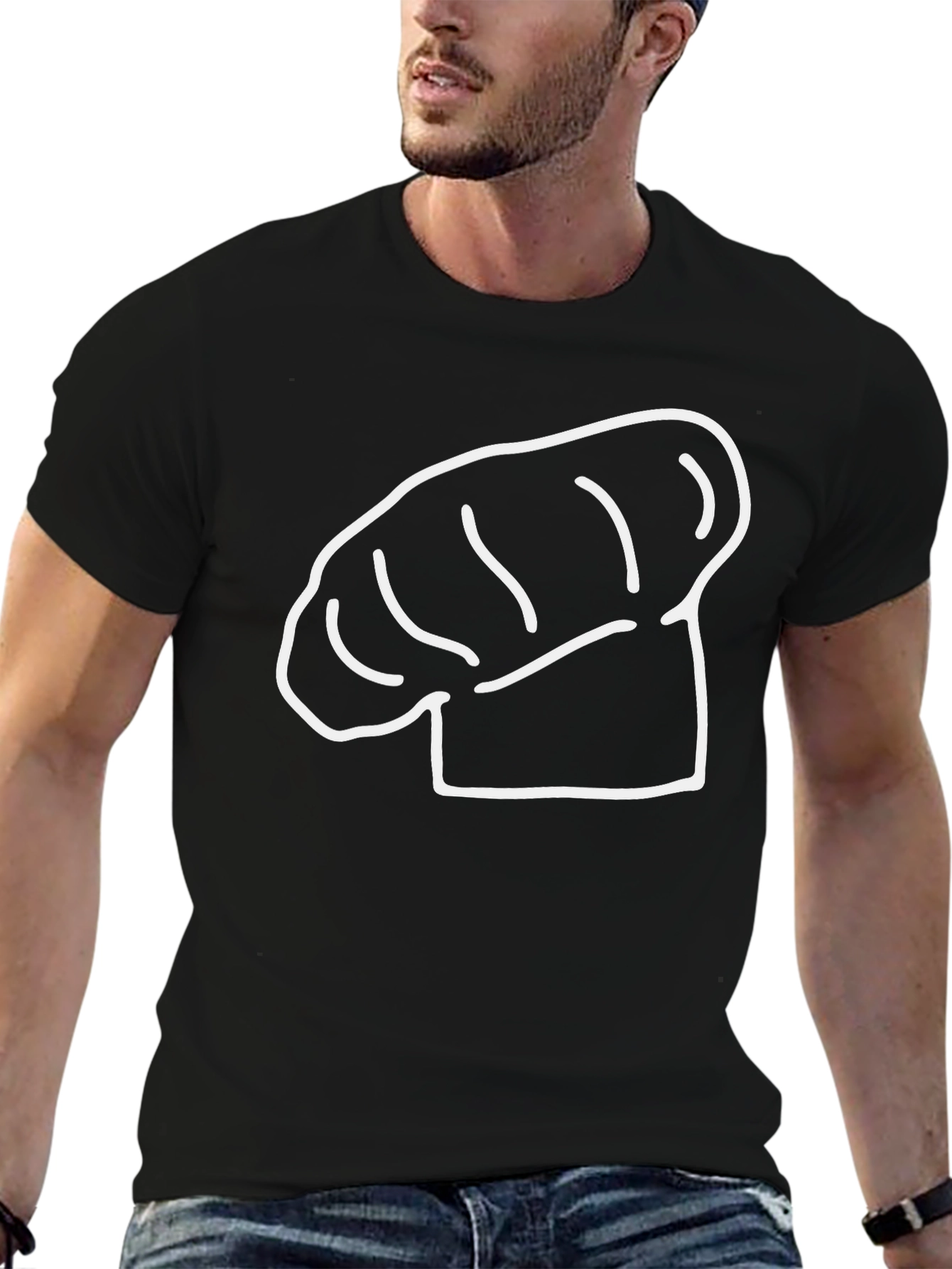 Chef Hat Graphic Black Tee - Culinary Style