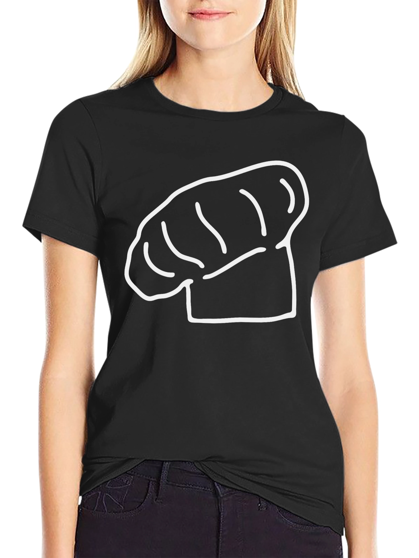 Chef Hat Graphic Black Tee - Culinary Style