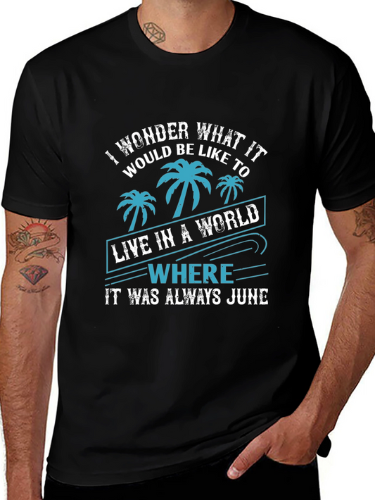 Tropical June Graphic Tee - Summer Vacation Vibes