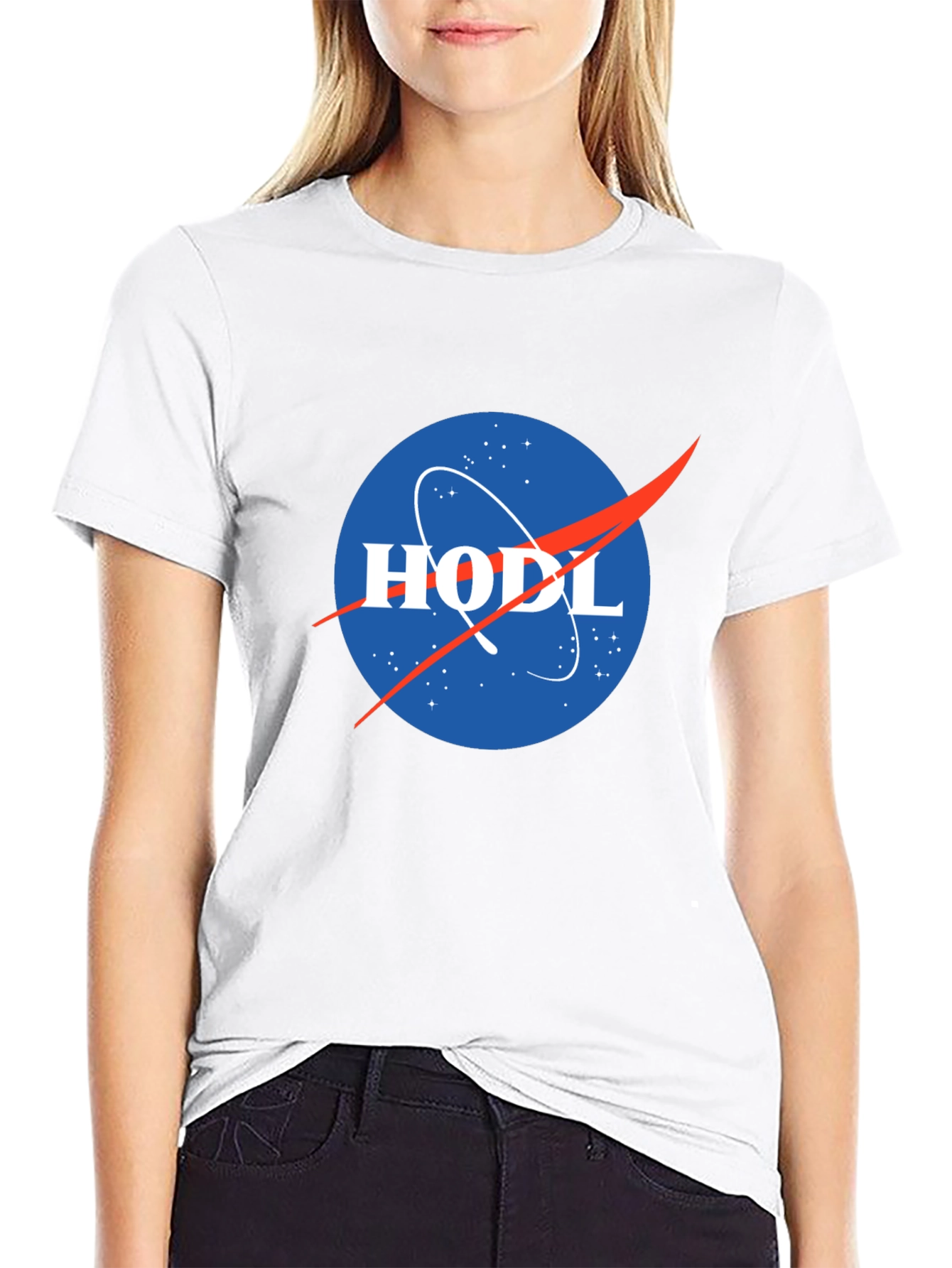 HODL NASA Style Graphic Tee