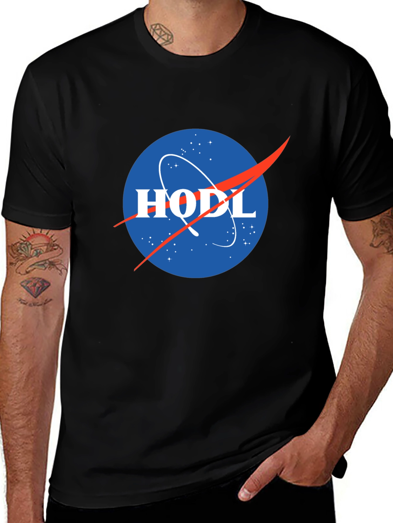 HODL NASA Style Graphic Tee