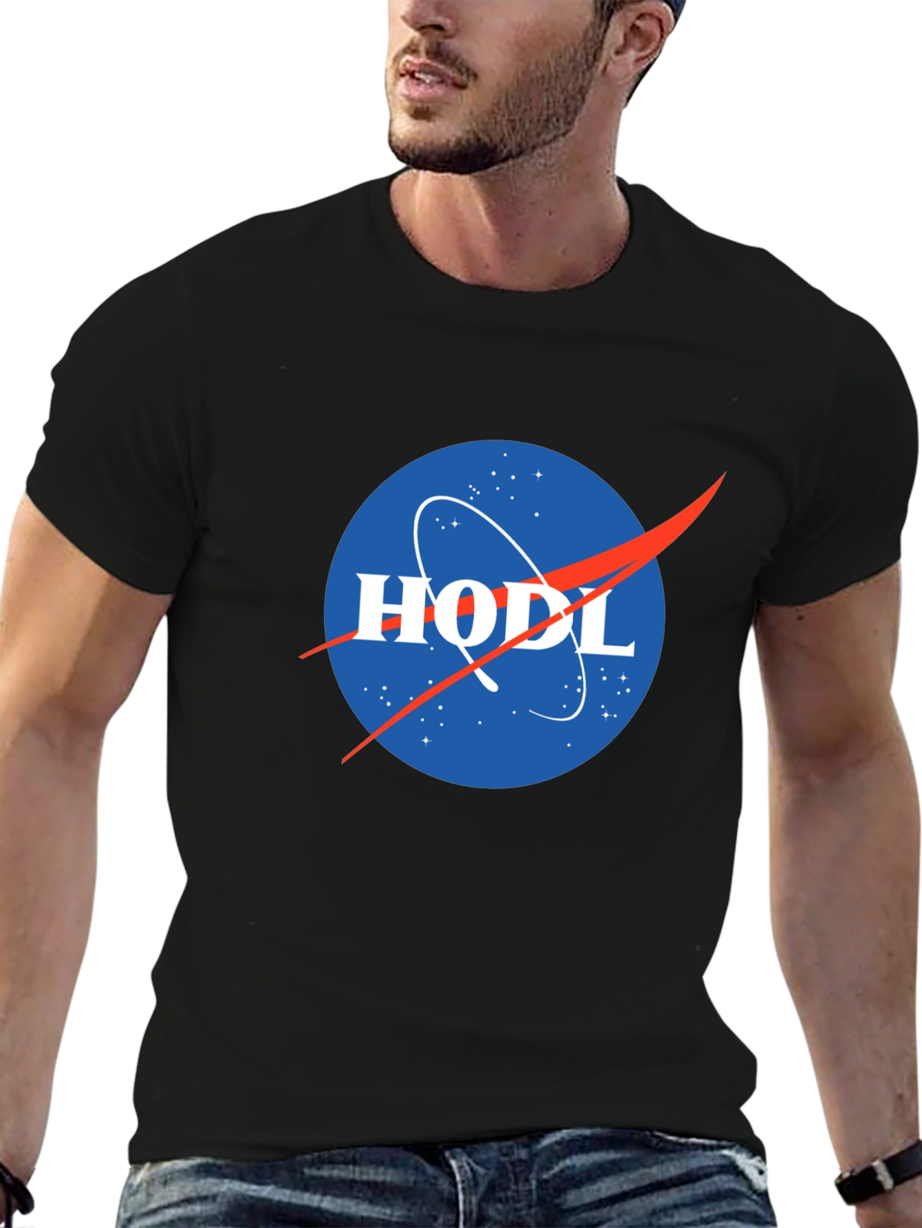 HODL NASA Style Graphic Tee