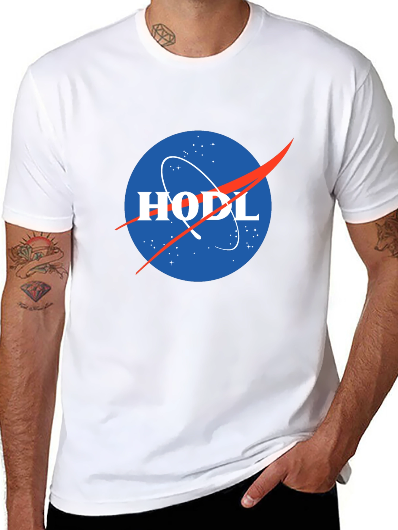 HODL NASA Style Graphic Tee