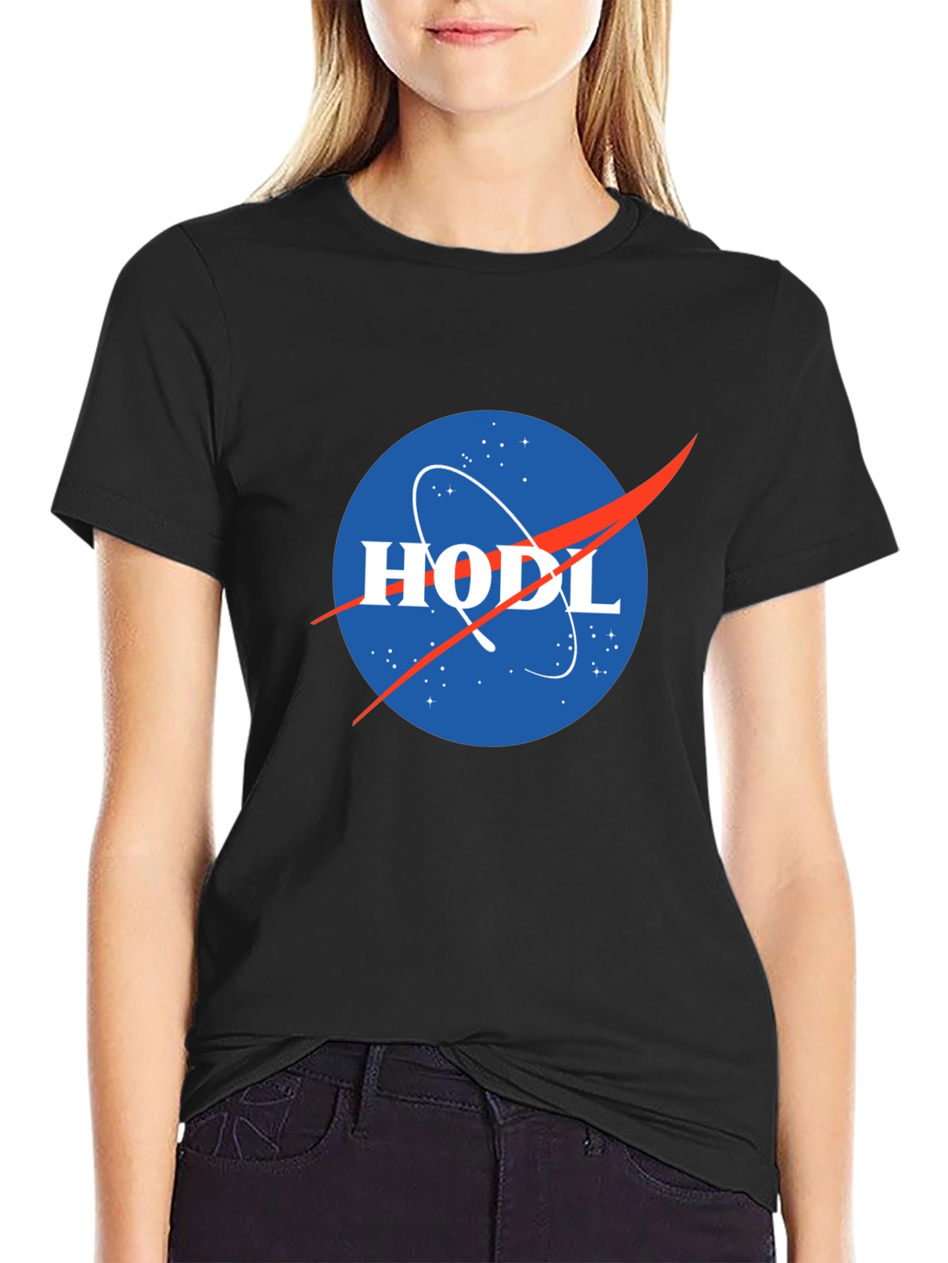 HODL NASA Style Graphic Tee