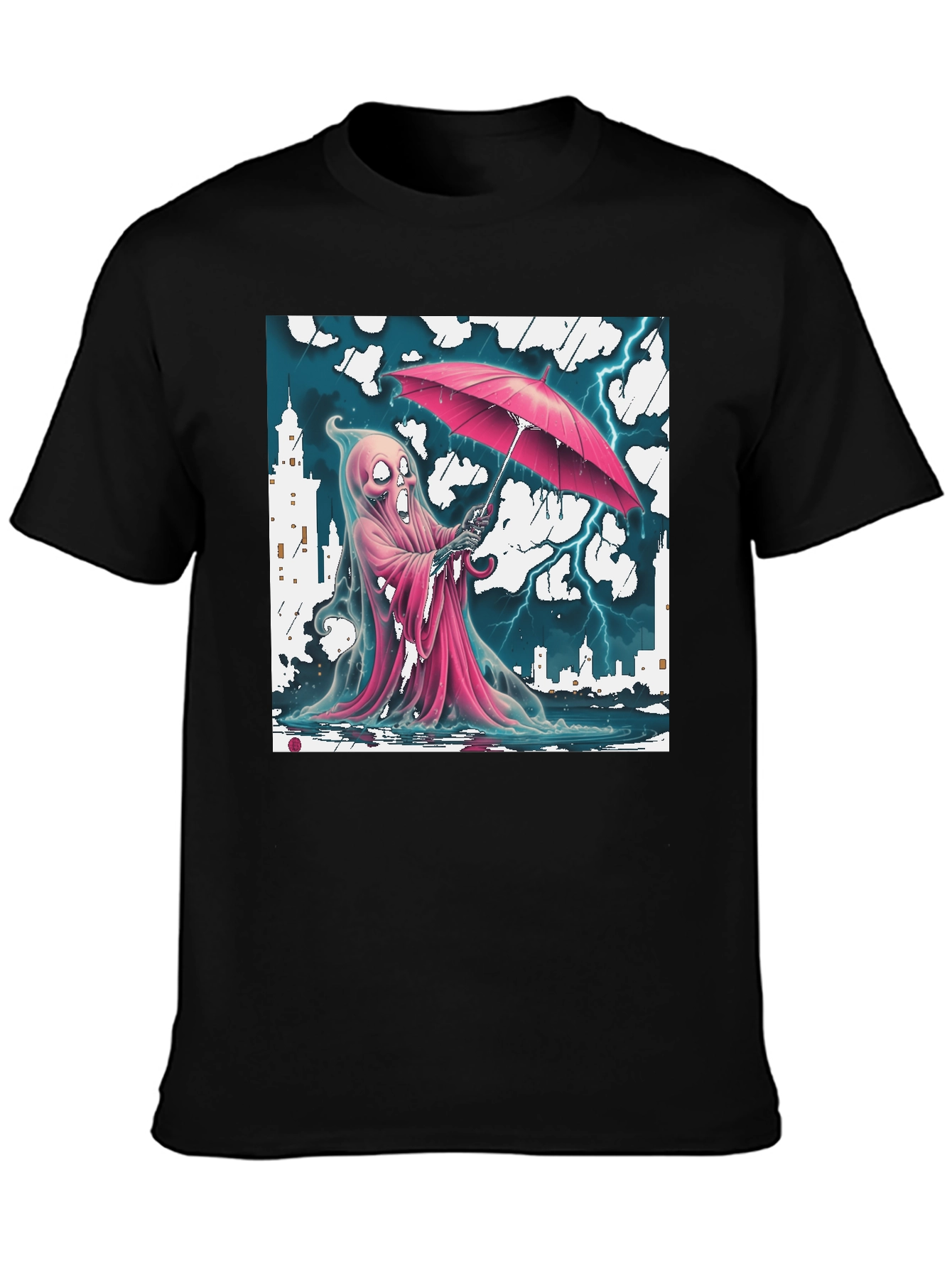 Rainy Ghost T-Shirt - City Storm Design