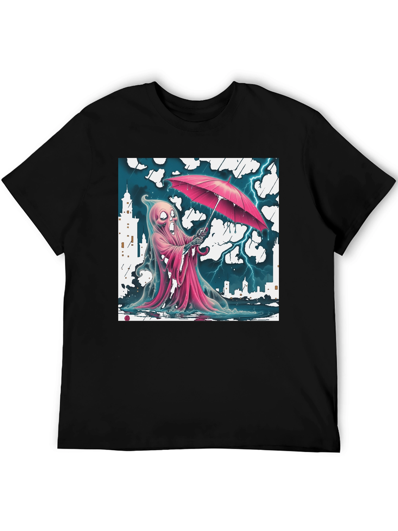 Rainy Ghost T-Shirt - City Storm Design