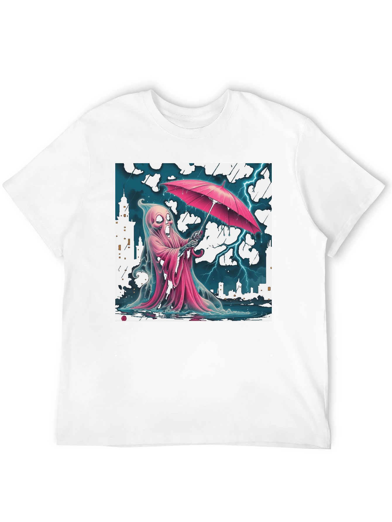 Rainy Ghost T-Shirt - City Storm Design