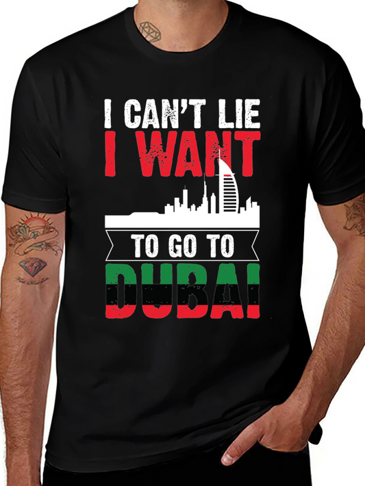 Dubai Dreamin Black T-Shirt - I Cant Lie I Want Dubai!