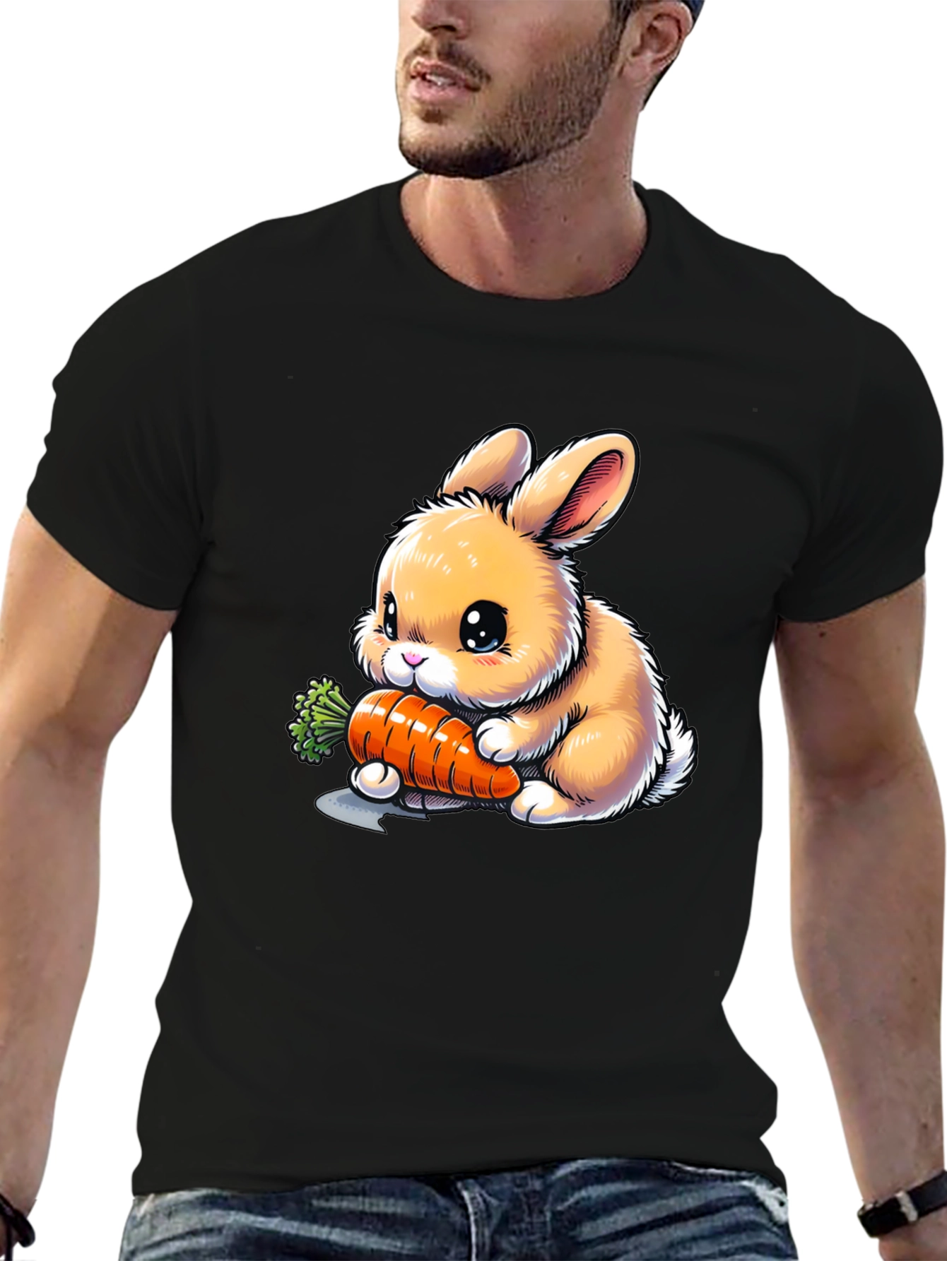 Cute Bunny Carrot Graphic Tee