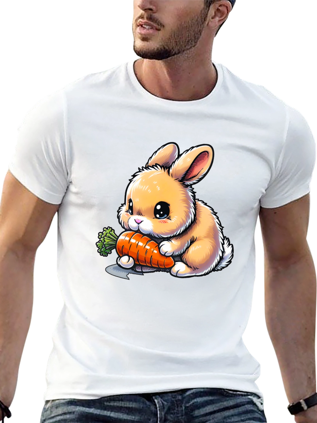 Cute Bunny Carrot Graphic Tee