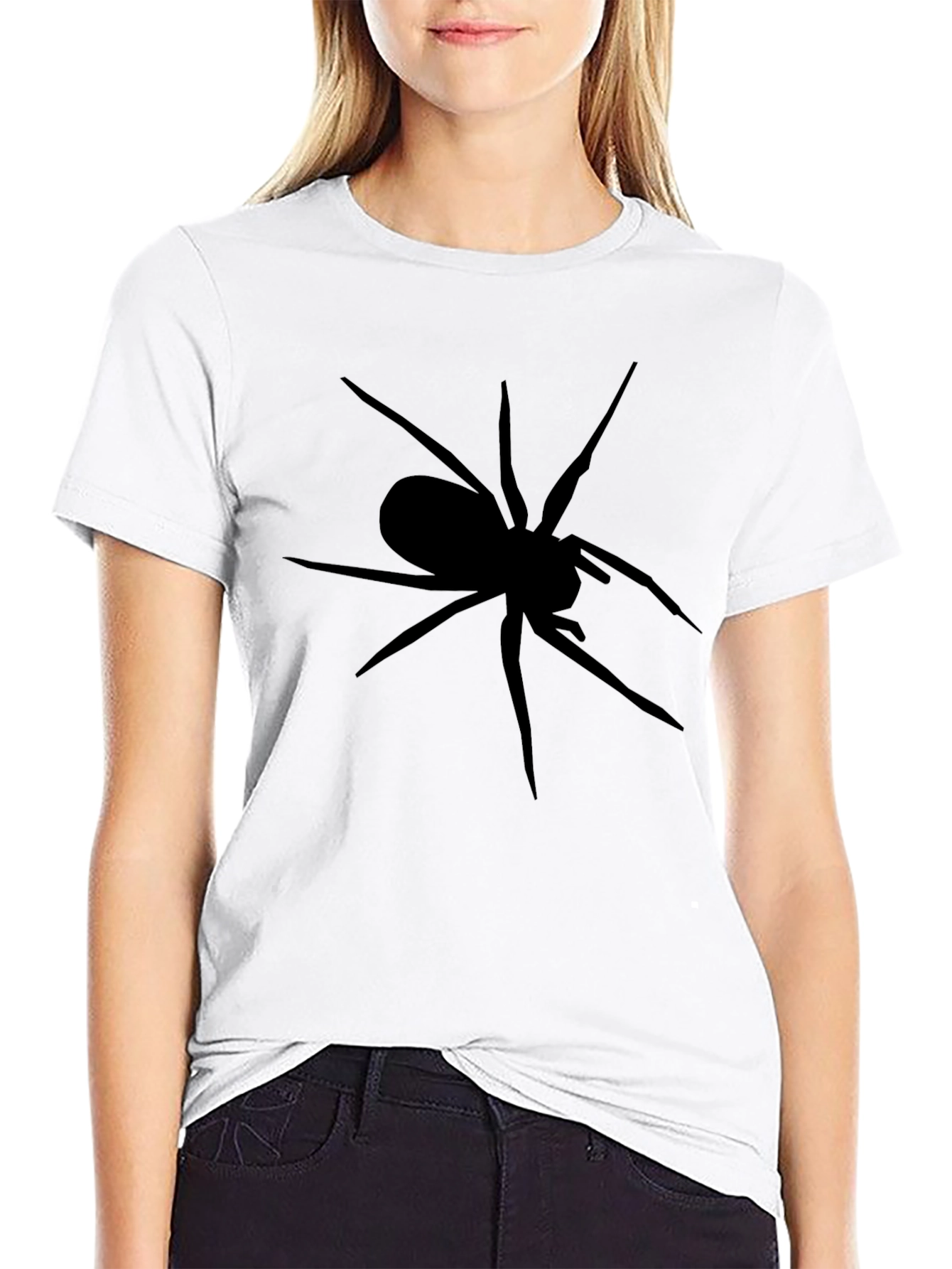Black Spider Graphic T-Shirt - Mens Casual Tee