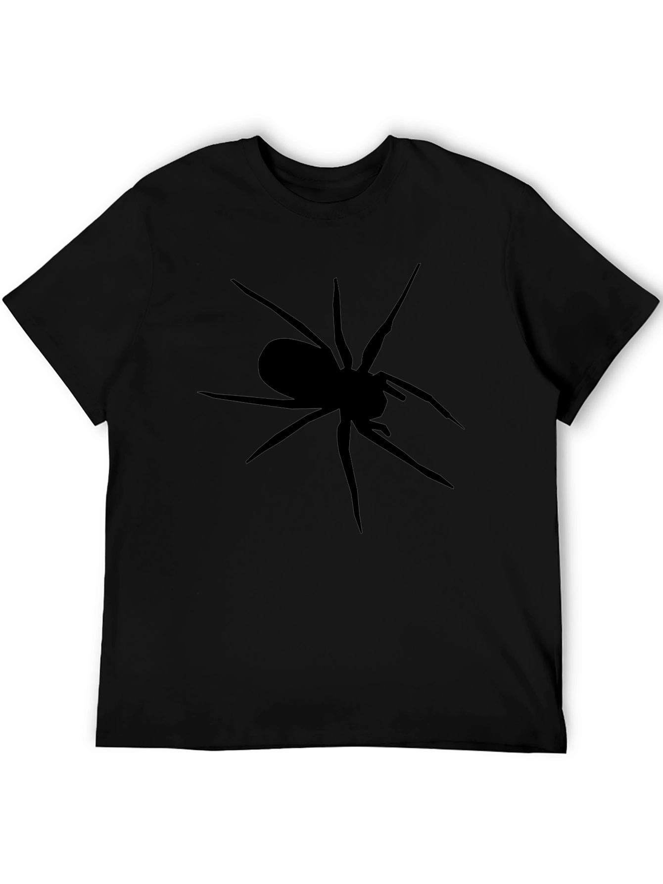 Black Spider Graphic T-Shirt - Mens Casual Tee