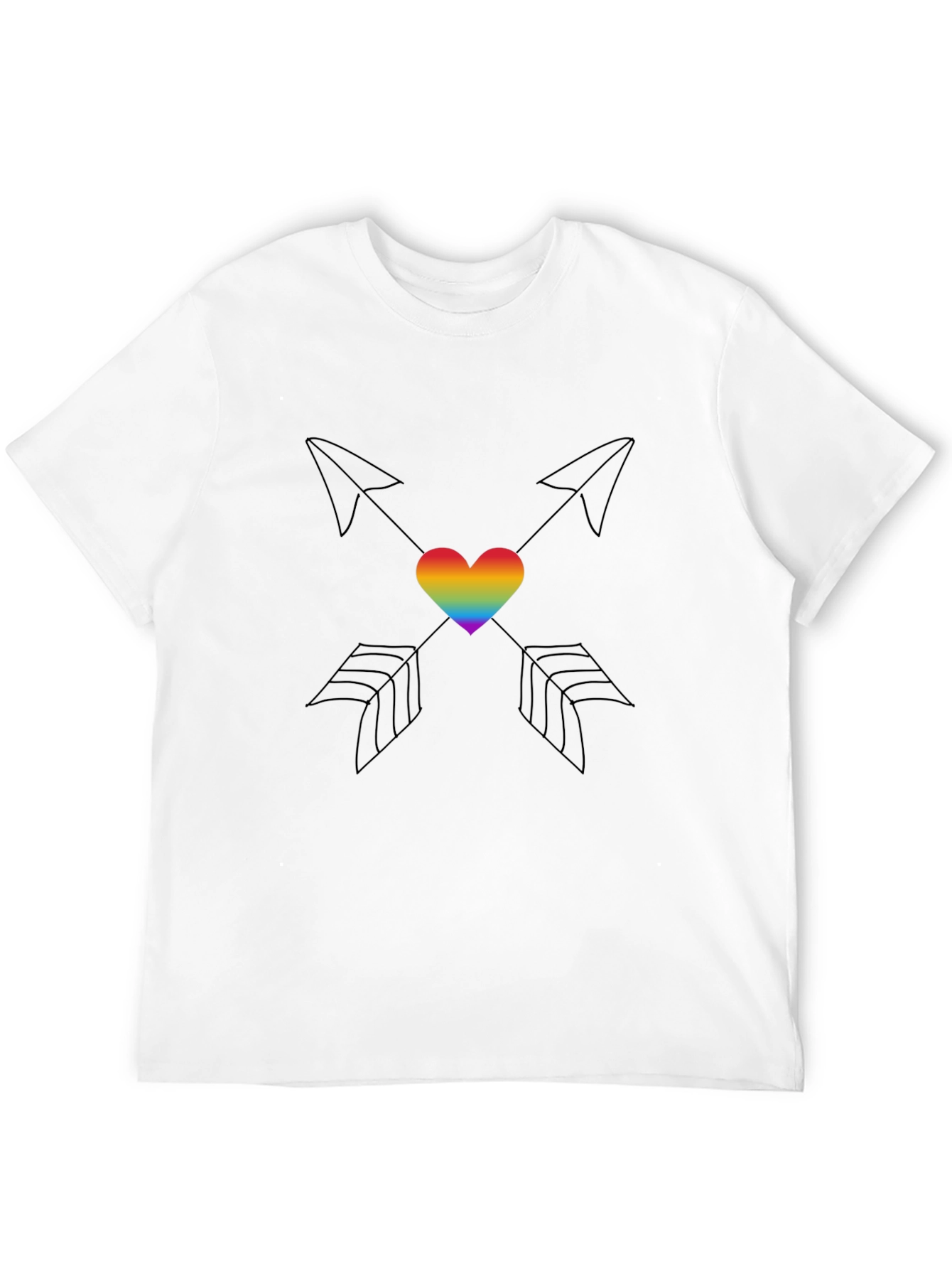 Heart & Arrows Graphic T-Shirt - Black