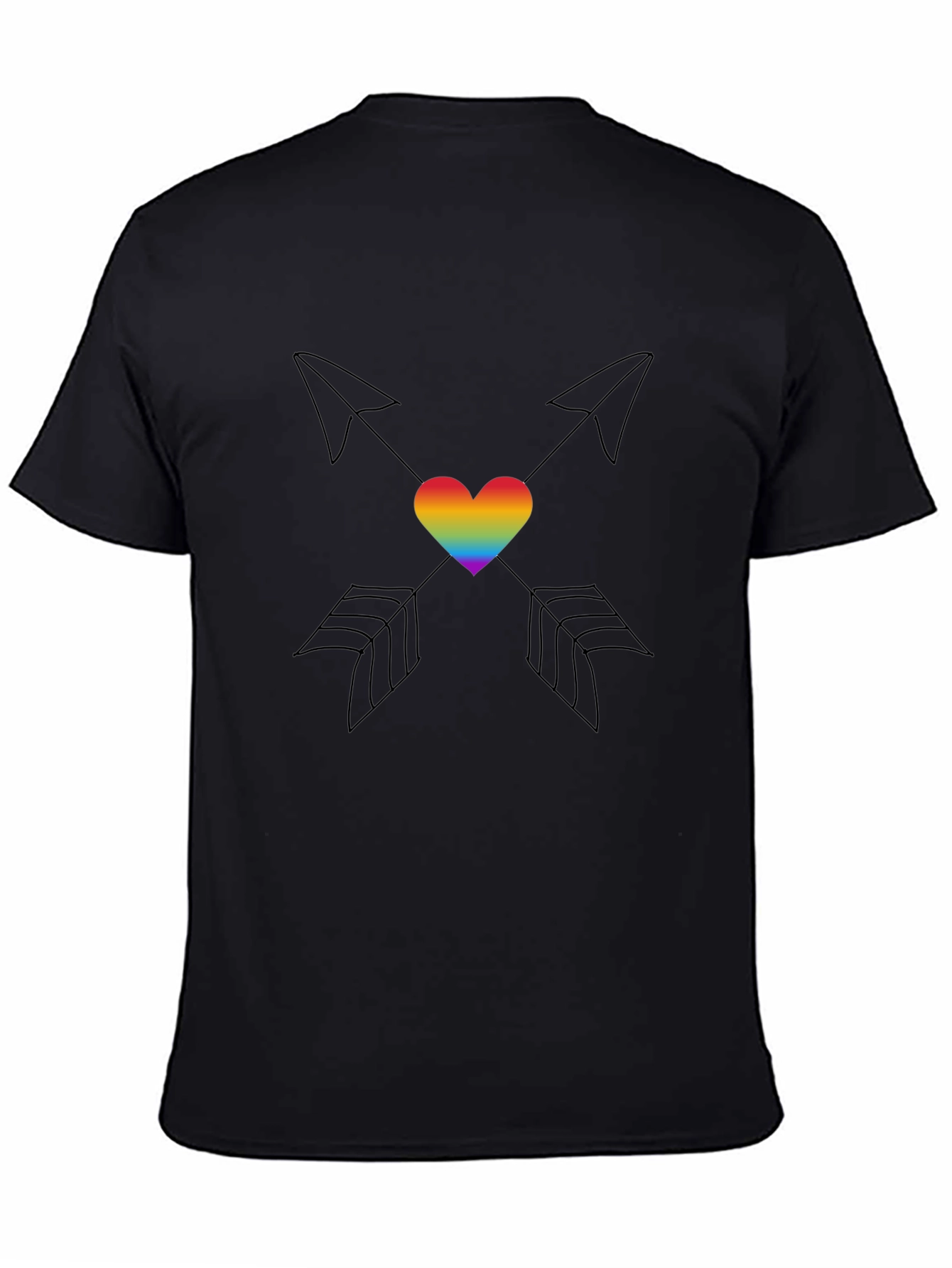 Heart & Arrows Graphic T-Shirt - Black