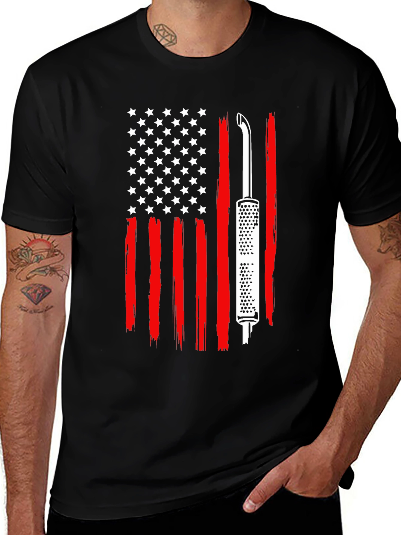 Trucker American Flag T-Shirt