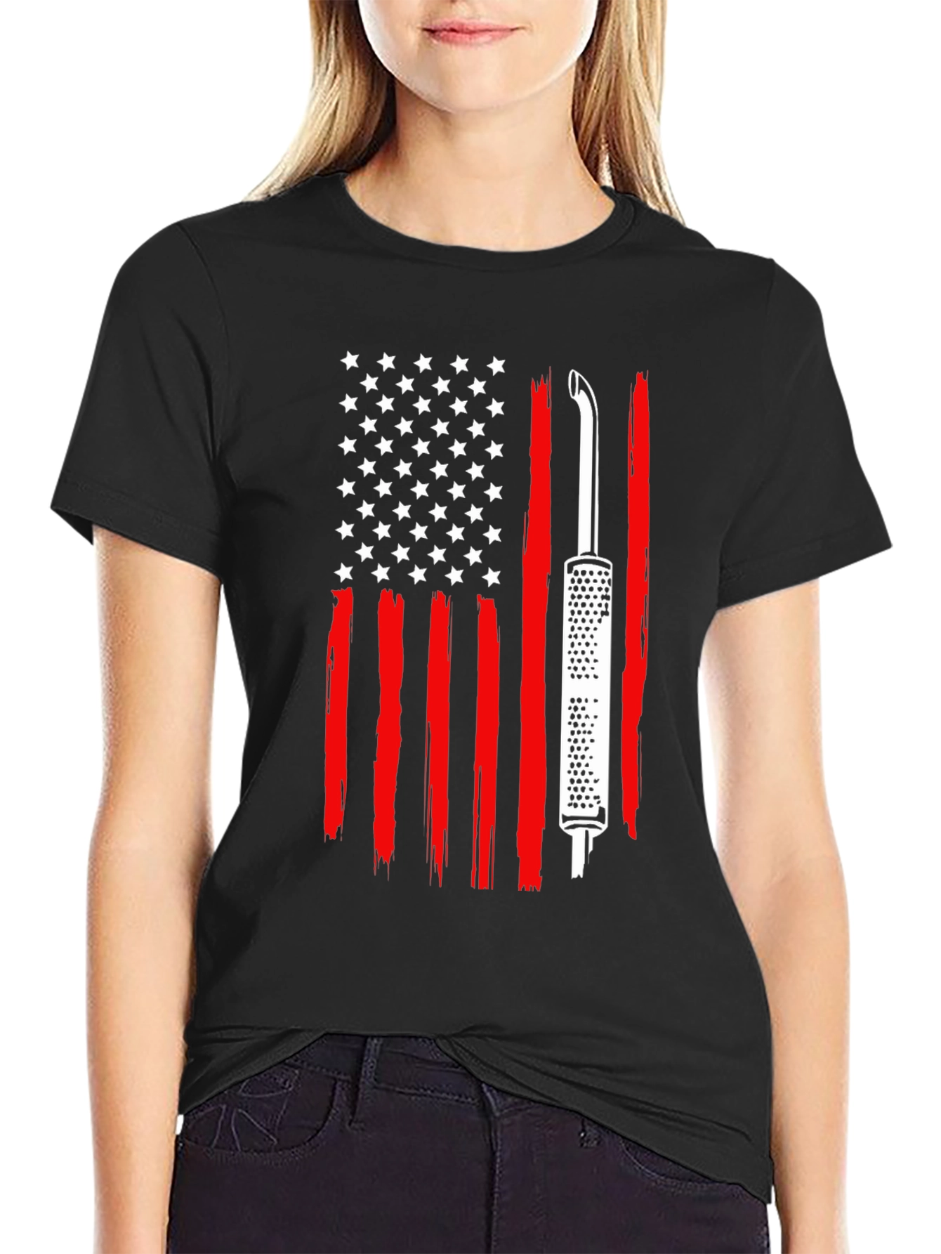 Trucker American Flag T-Shirt