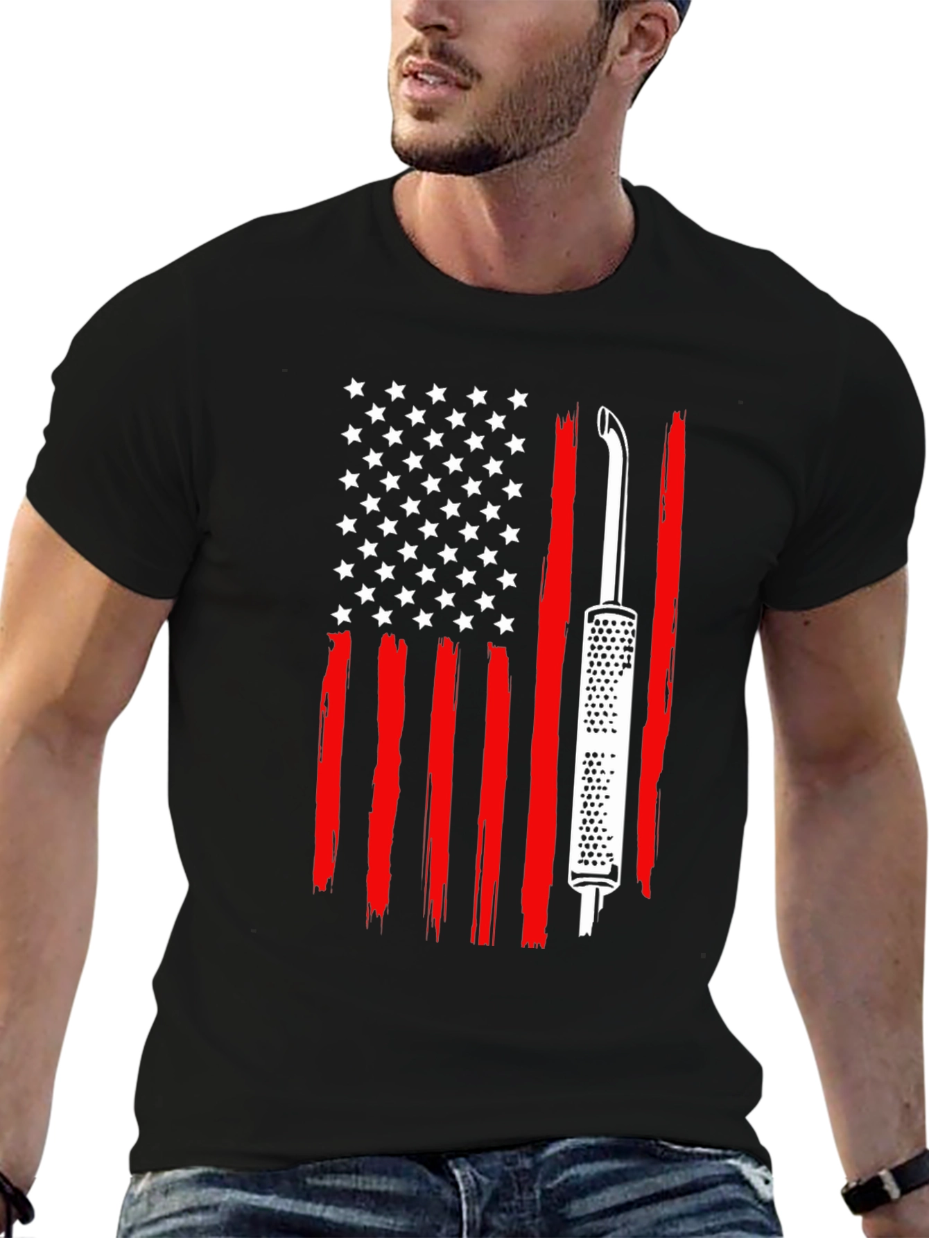 Trucker American Flag T-Shirt