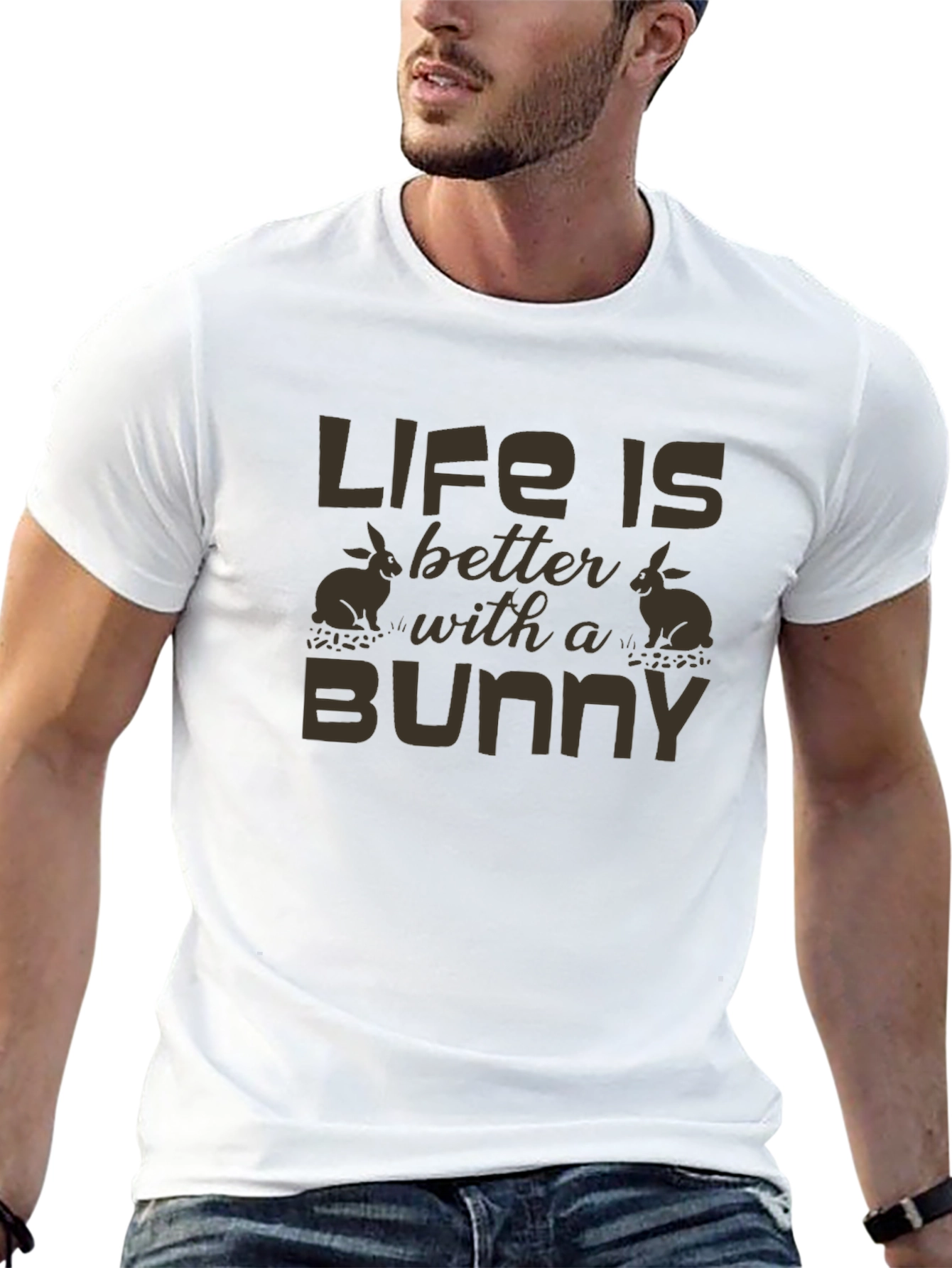 Life is Better with a Bunny Graphic T-Shirt