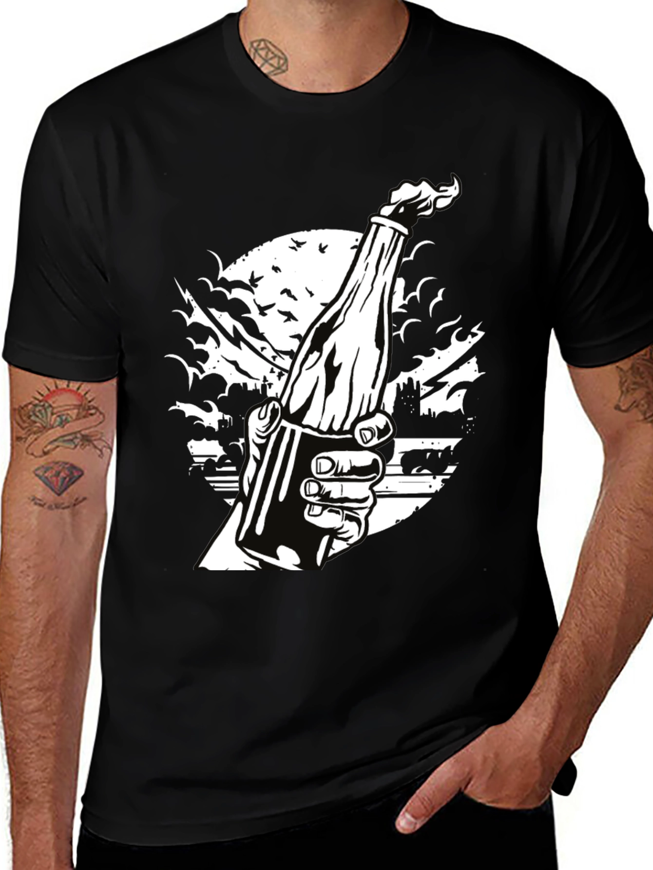 Molotov Cocktail T-Shirt - Protest Art Tee