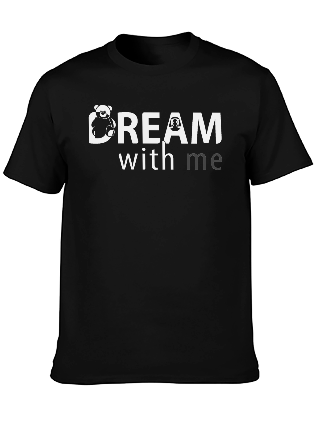 Dream With Me Black Graphic Tee