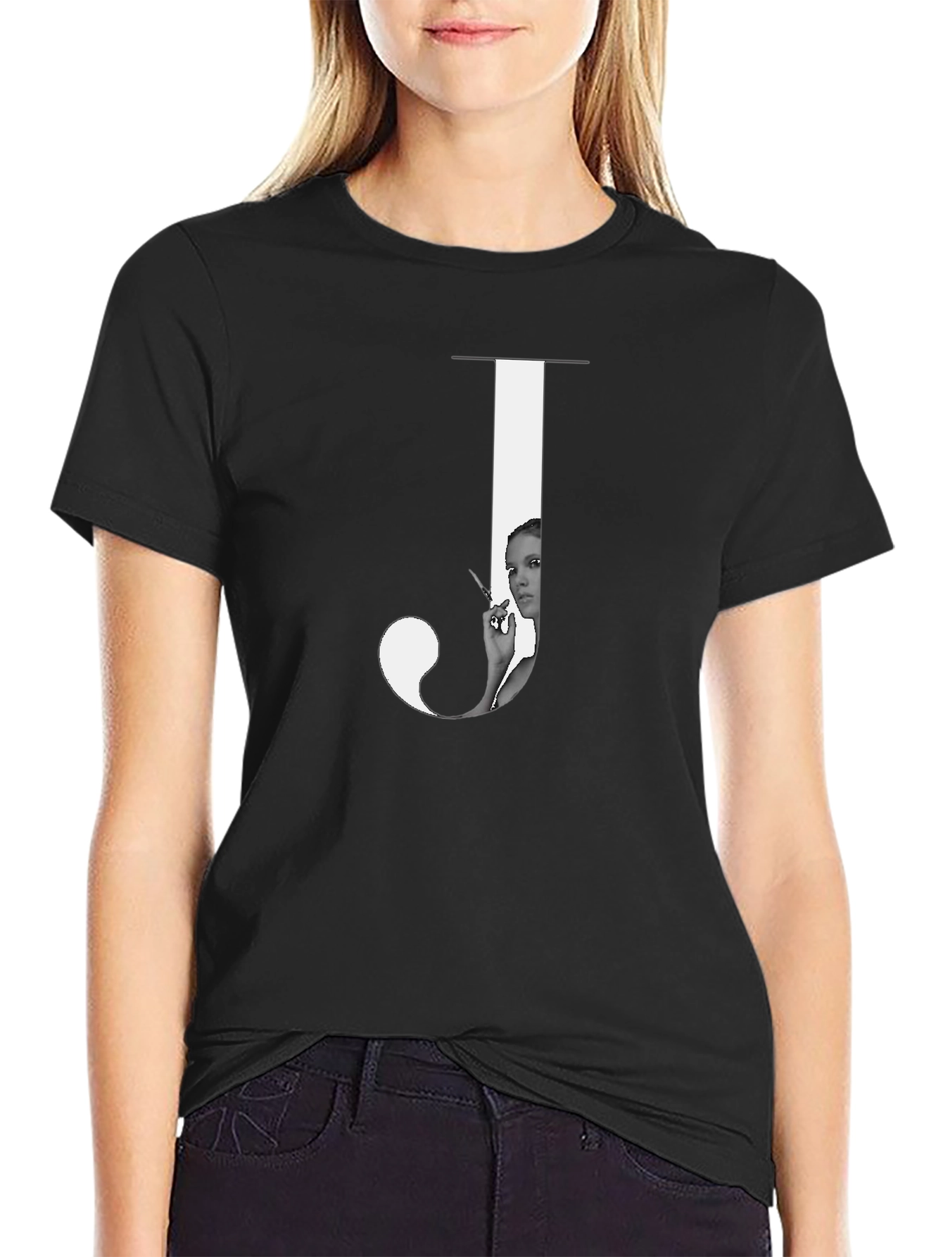 Letter J Graphic Print Tee