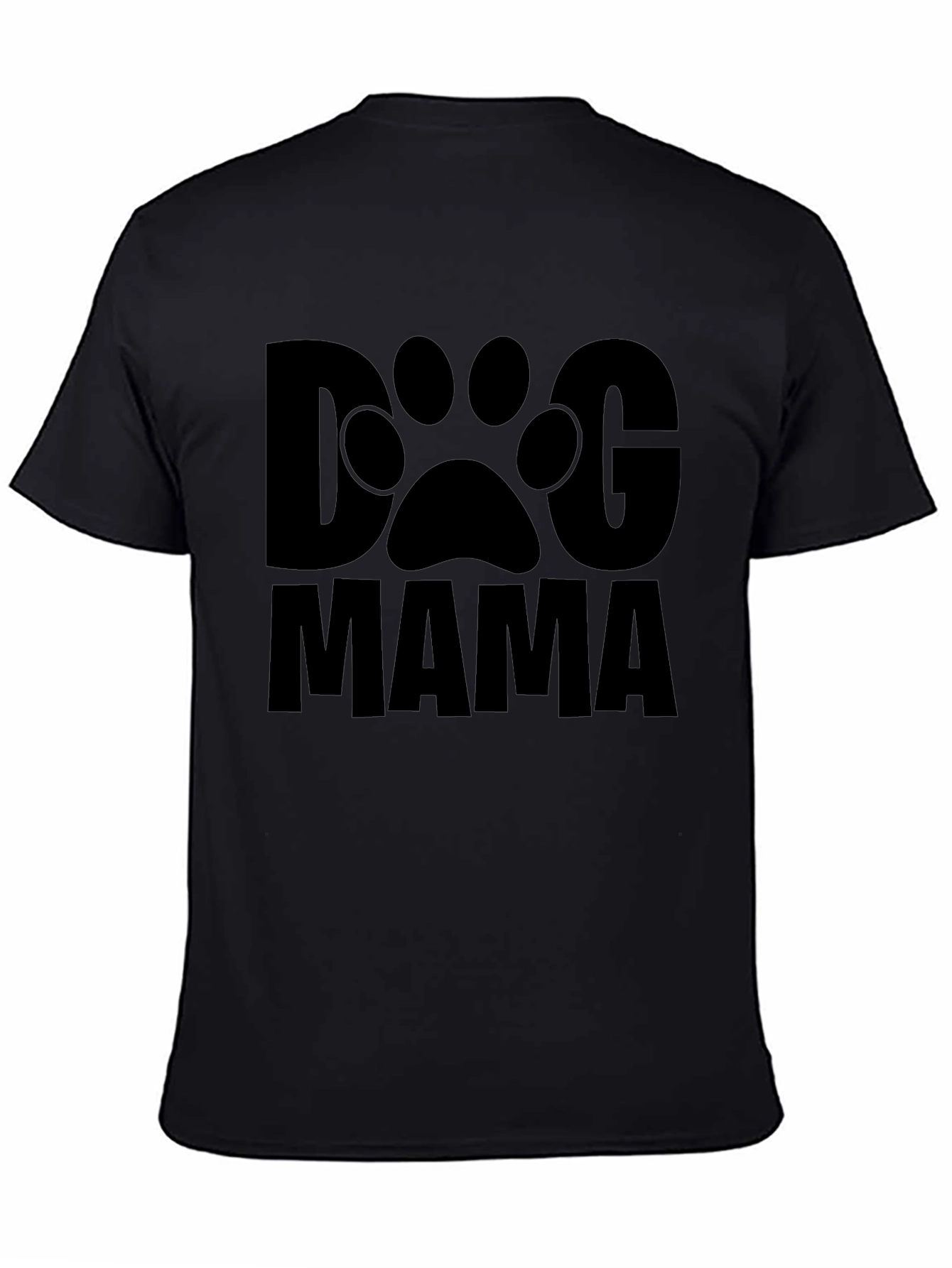 Dog Mama Graphic Tee - Black Casual T-Shirt