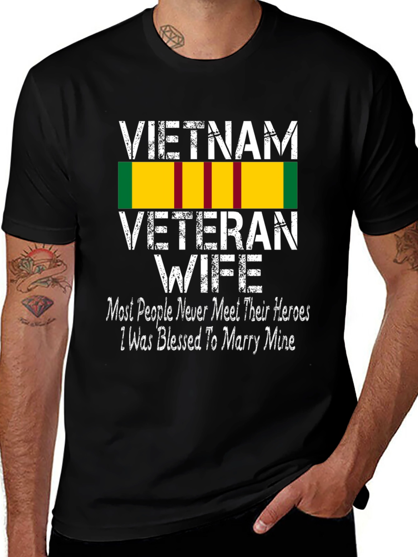 Vietnam Veteran Wife T-Shirt - Black