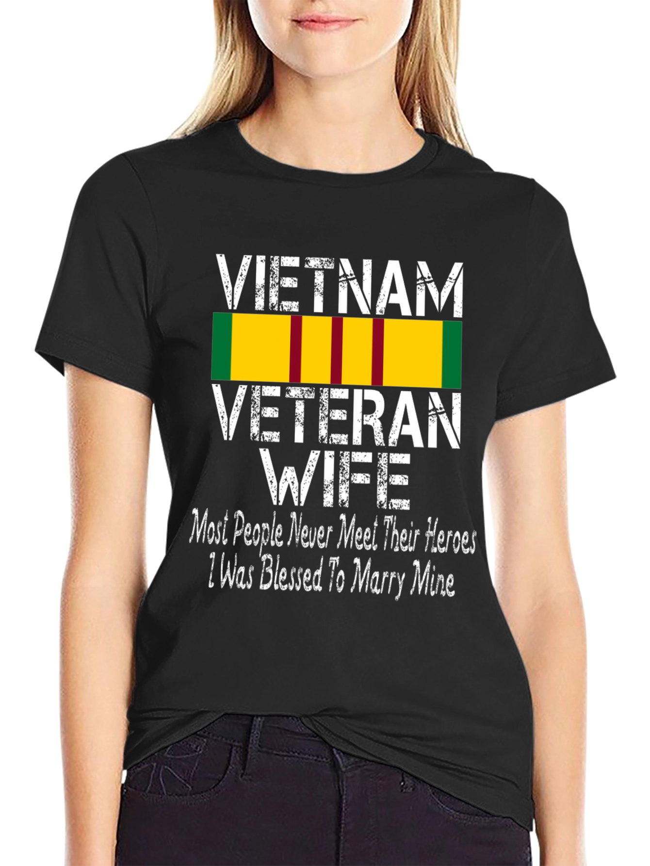 Vietnam Veteran Wife T-Shirt - Black
