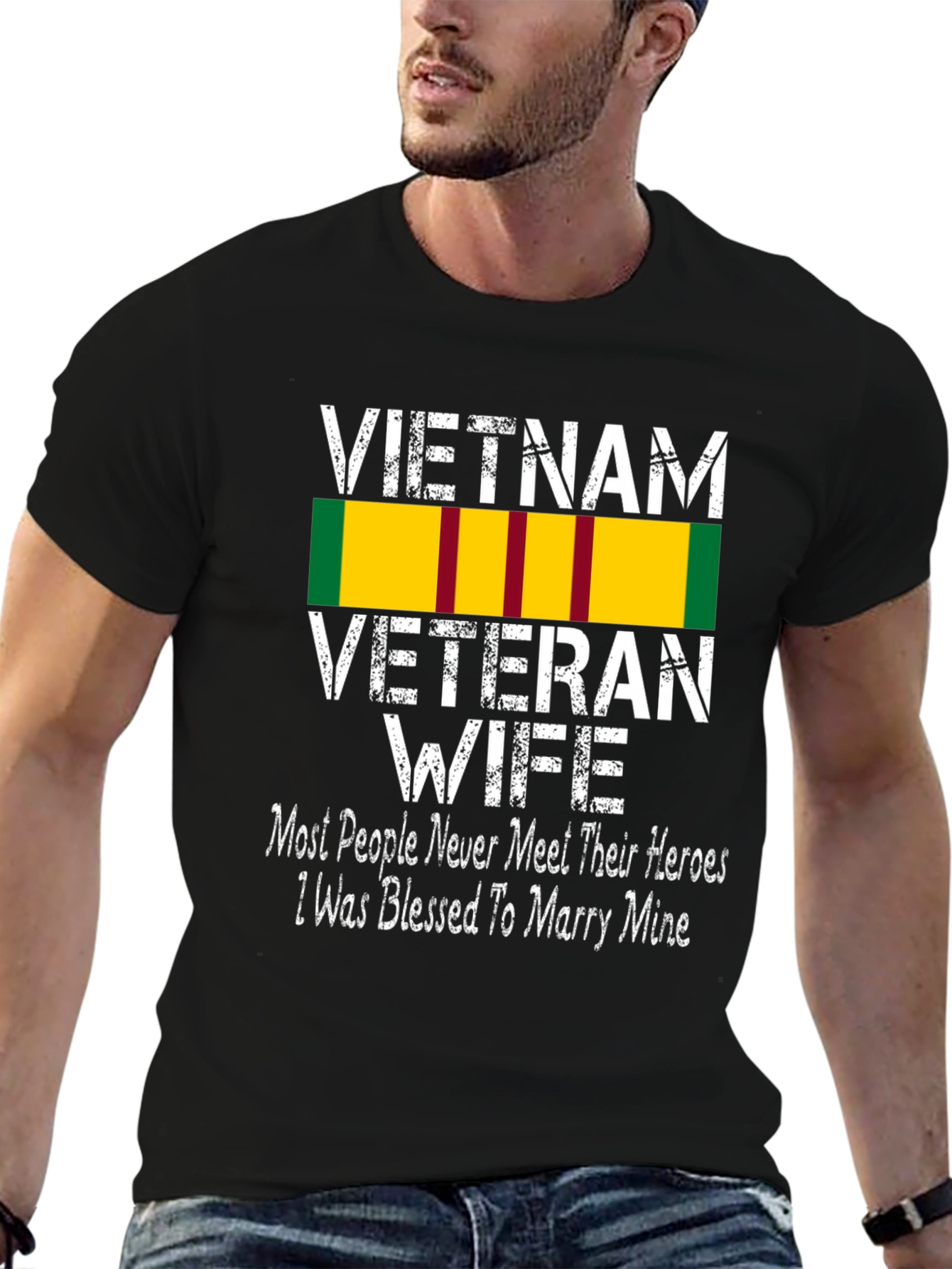 Vietnam Veteran Wife T-Shirt - Black