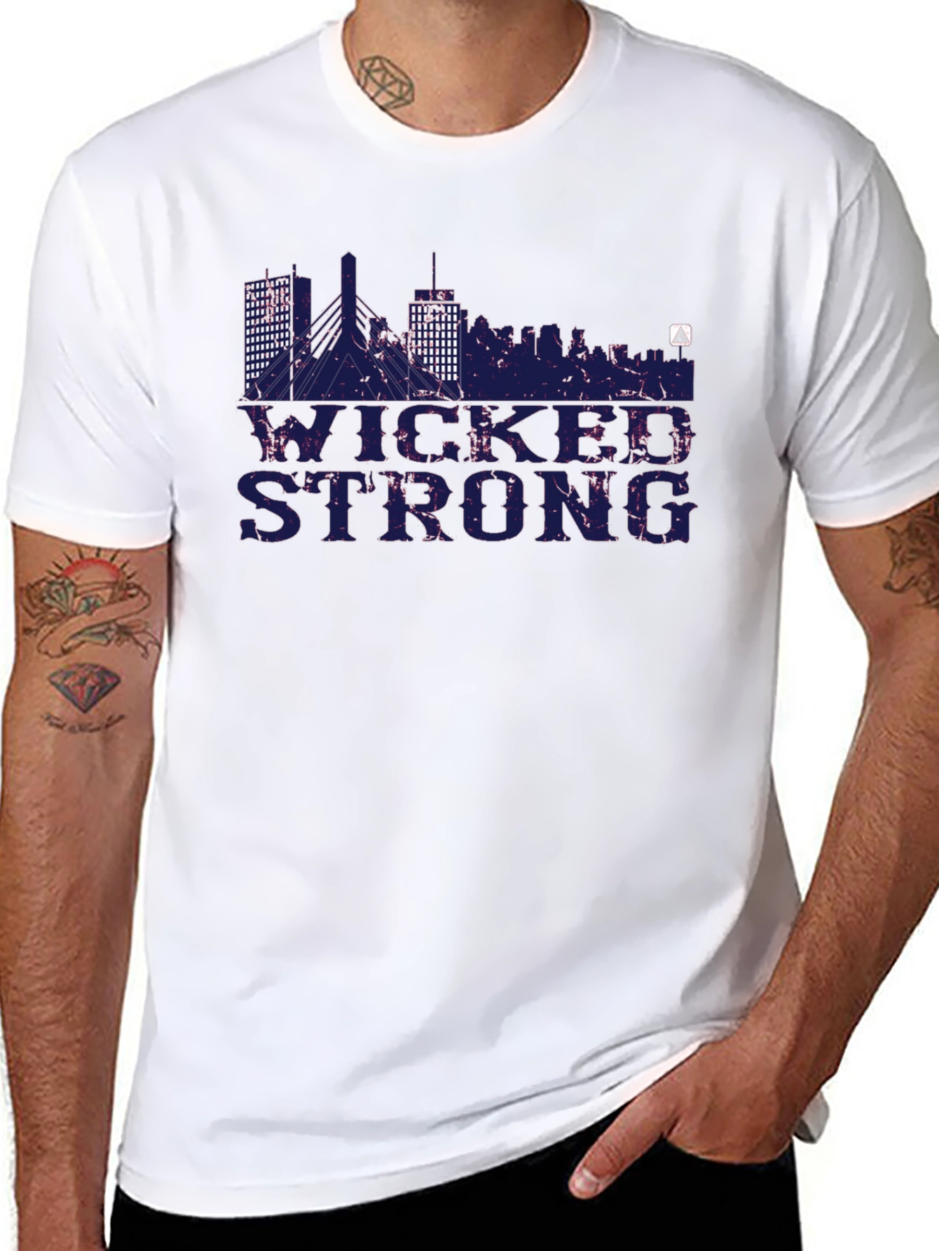 Wicked Strong Boston Skyline Graphic Tee