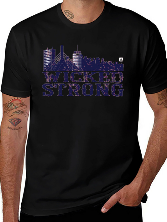 Wicked Strong Boston Skyline Graphic Tee