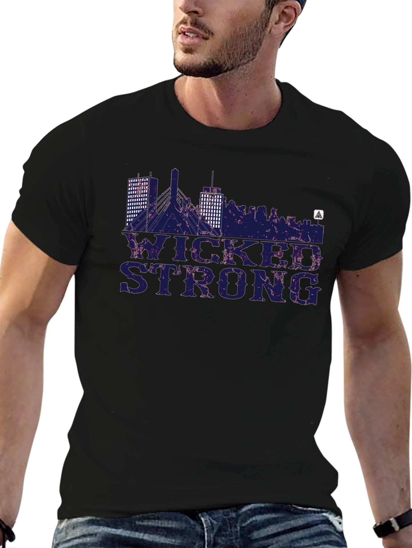Wicked Strong Boston Skyline Graphic Tee