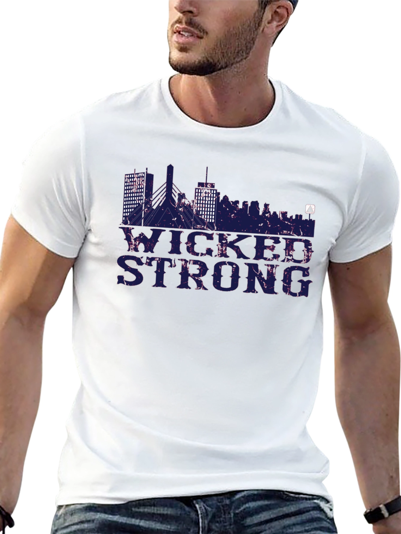 Wicked Strong Boston Skyline Graphic Tee