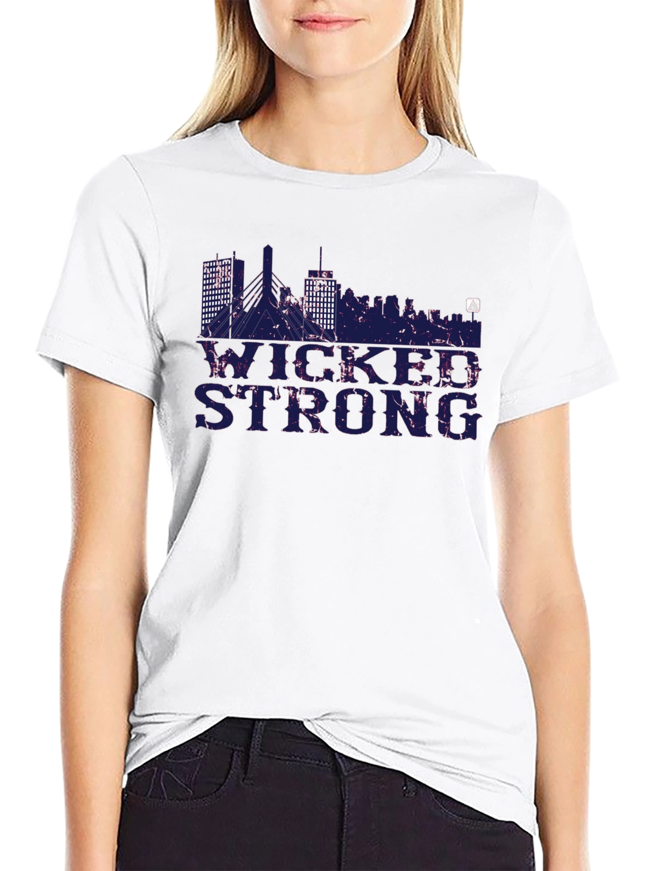 Wicked Strong Boston Skyline Graphic Tee
