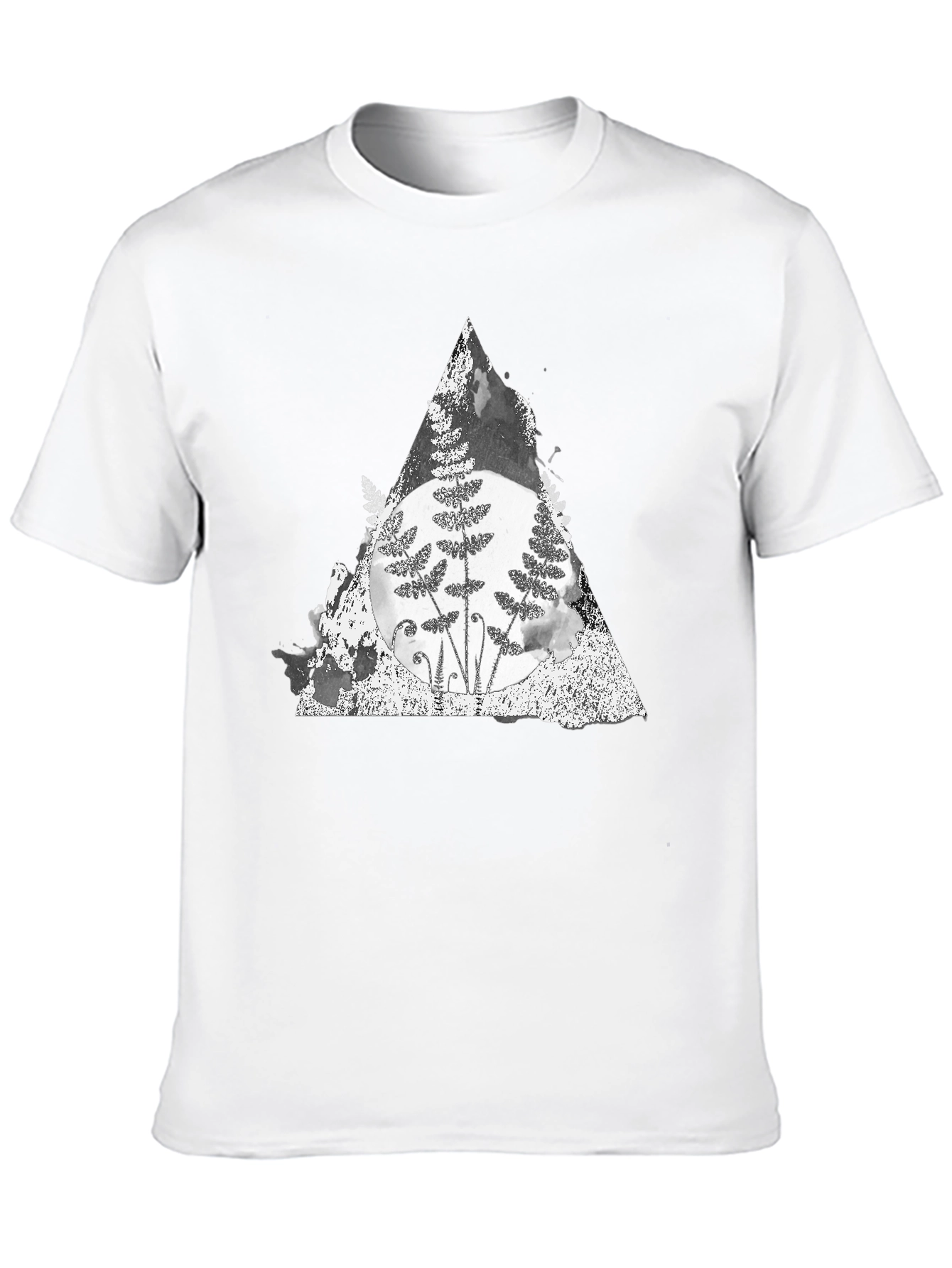 Fern Triangle Graphic Tee - Soft Cotton Blend