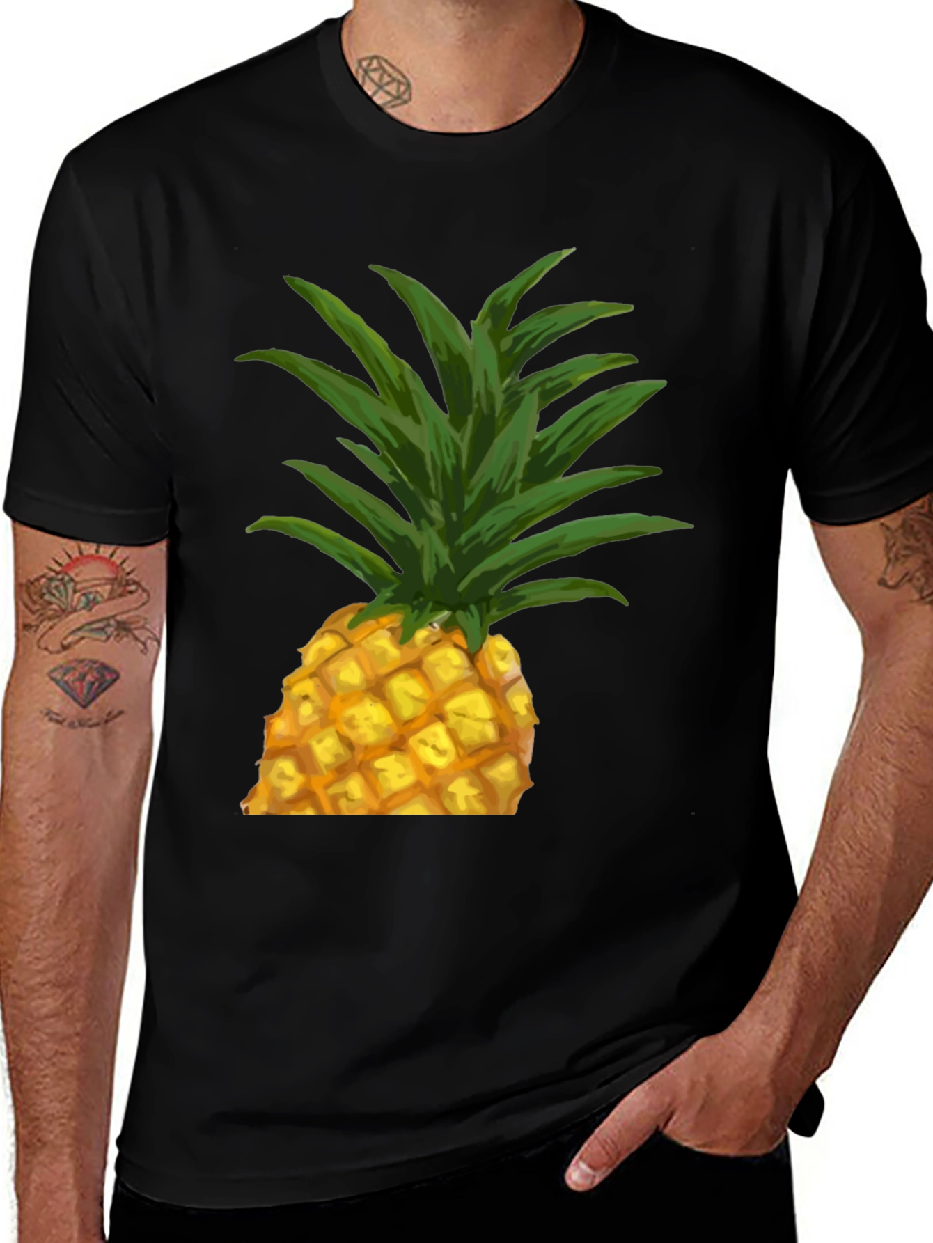 Pineapple Graphic Tee - Tropical Fruit Shirt