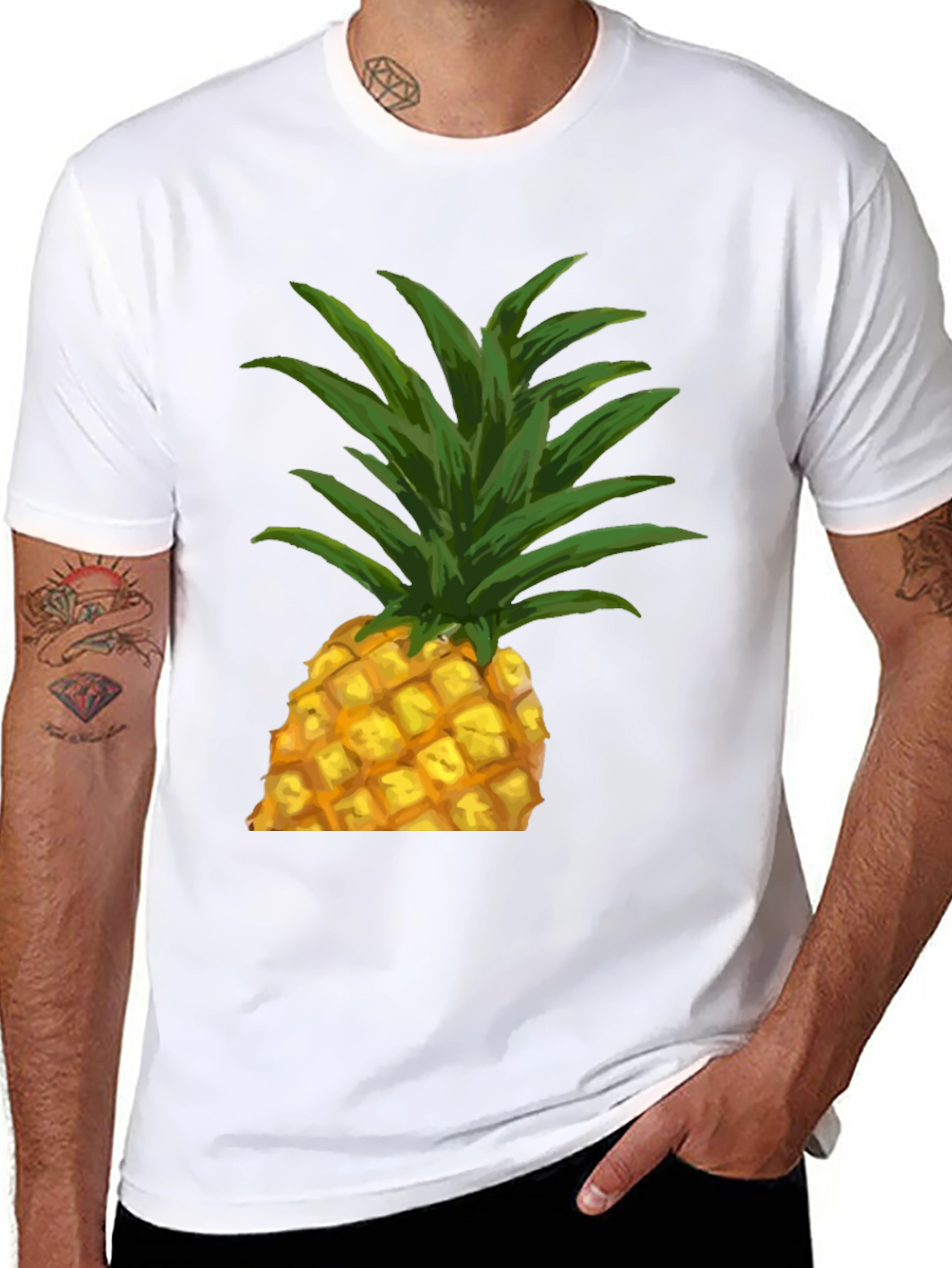 Pineapple Graphic Tee - Tropical Fruit Shirt