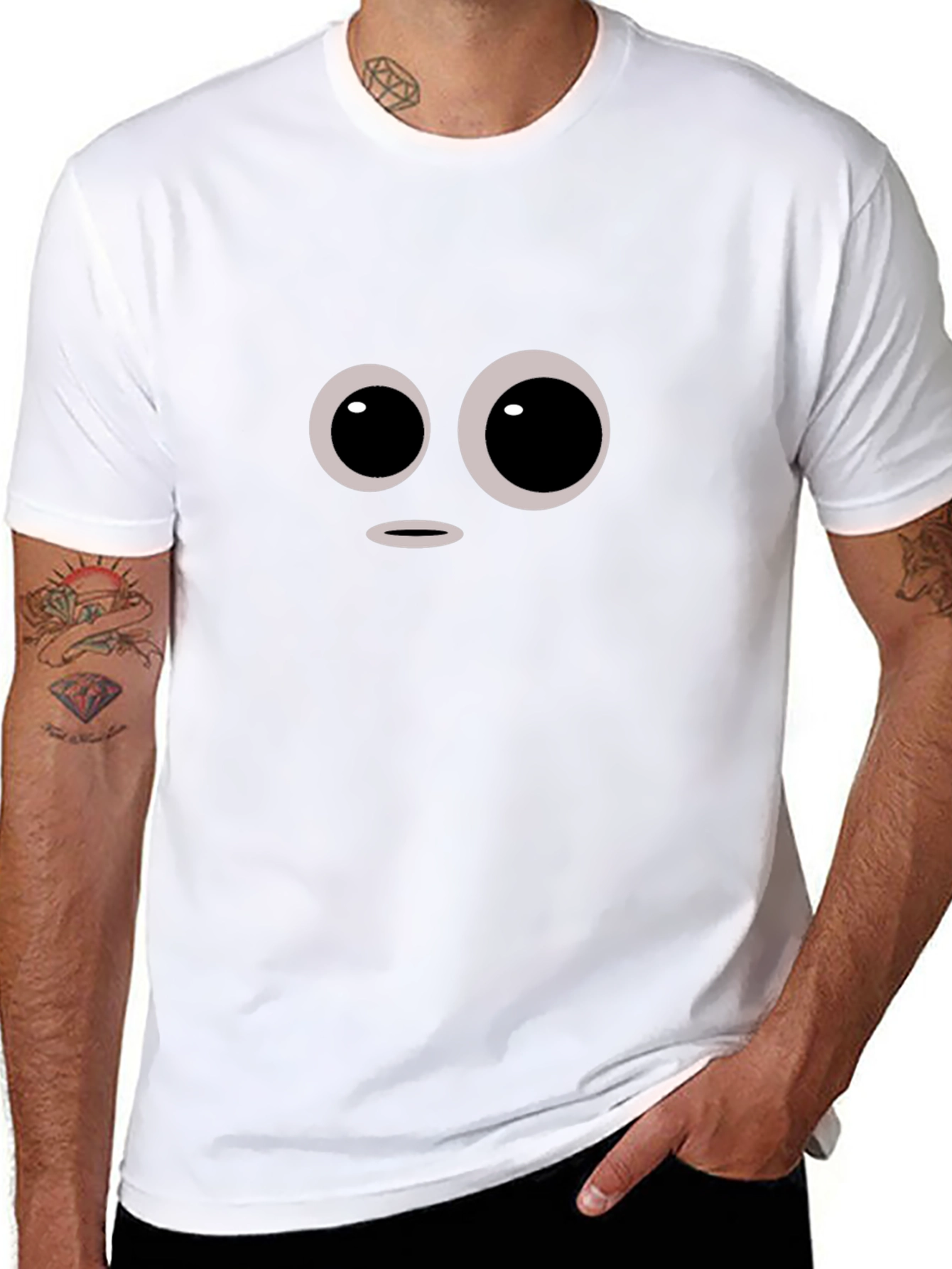 Funny Face Graphic Black T-Shirt