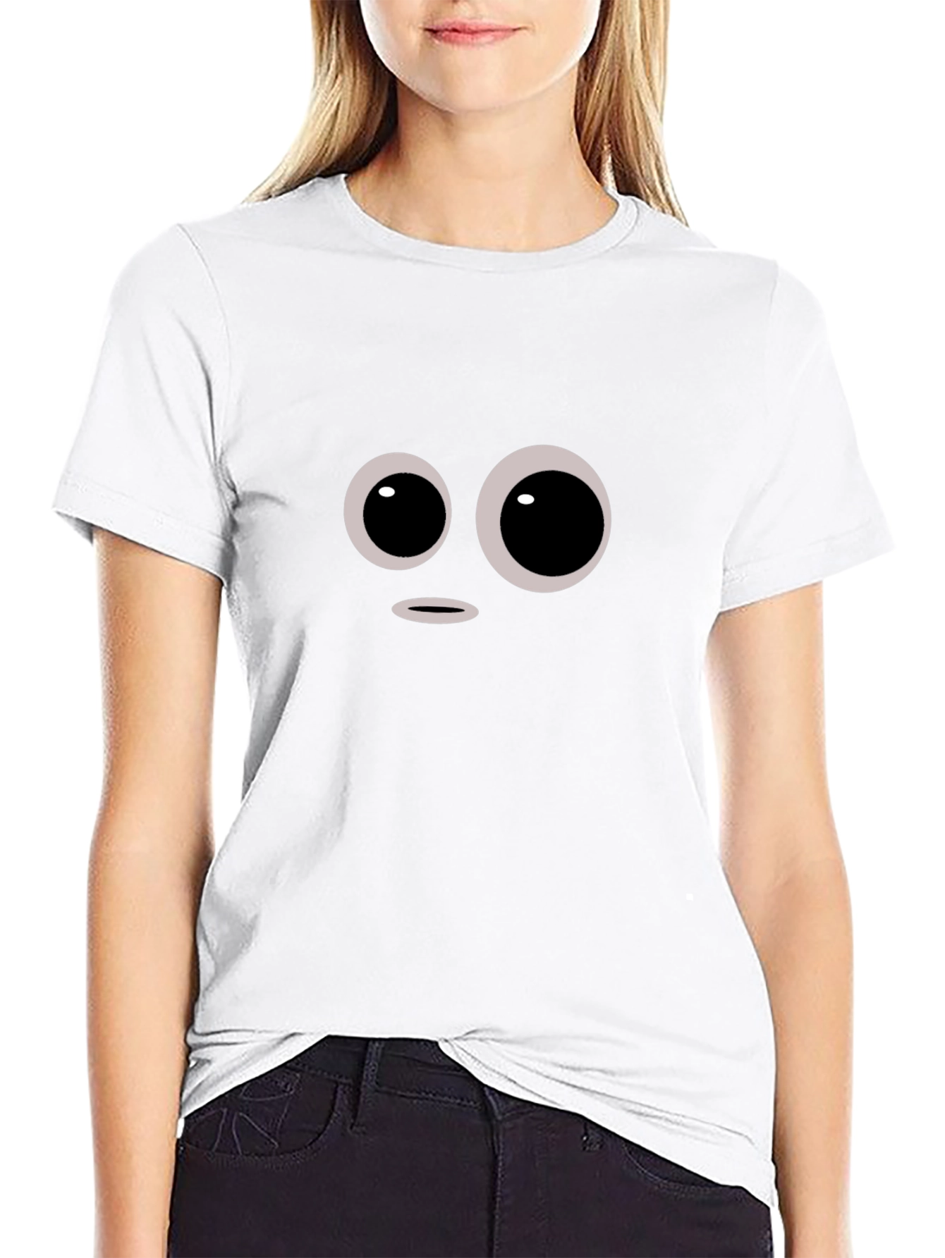 Funny Face Graphic Black T-Shirt