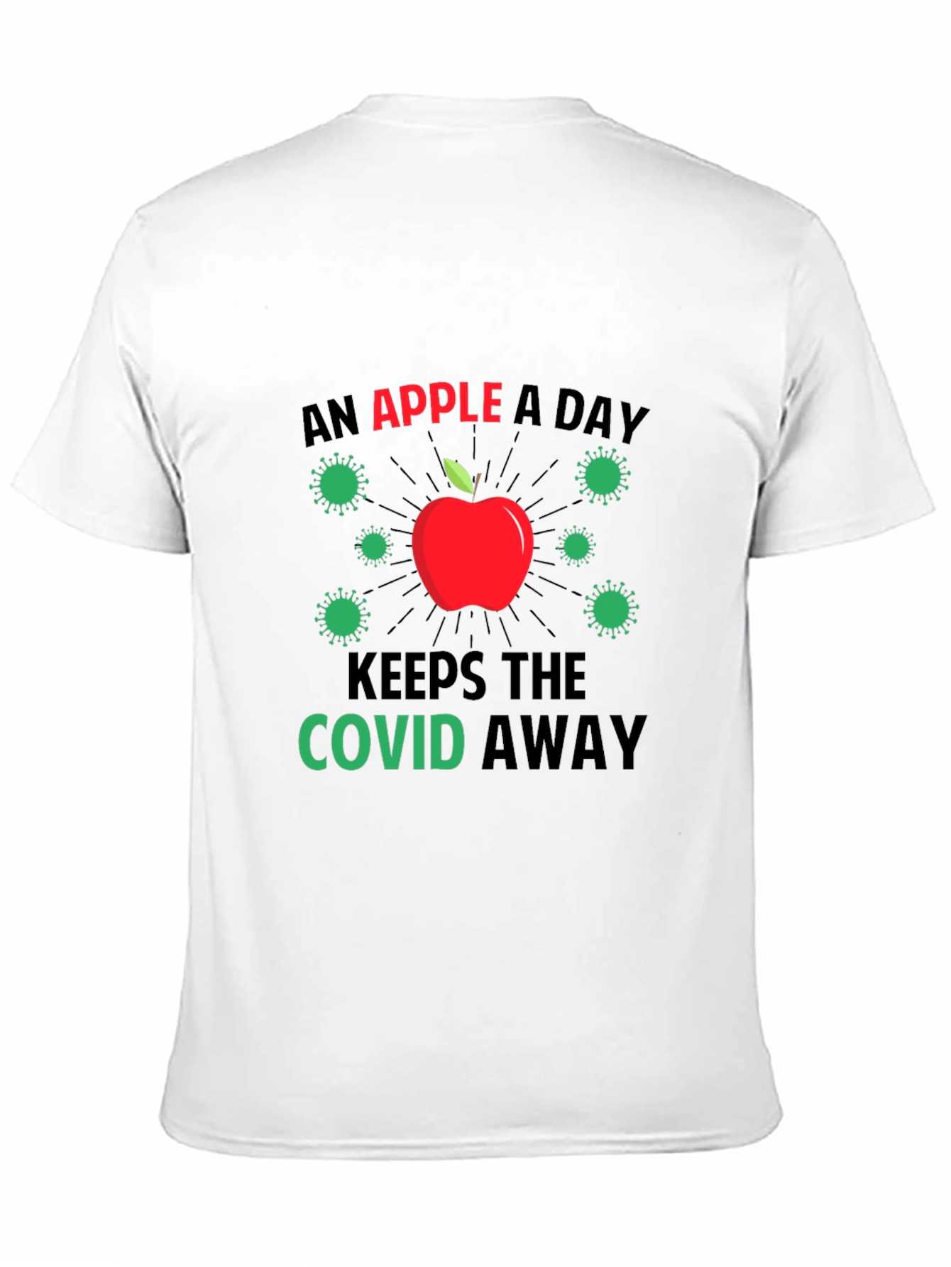 An Apple A Day Keeps COVID Away Black T-Shirt